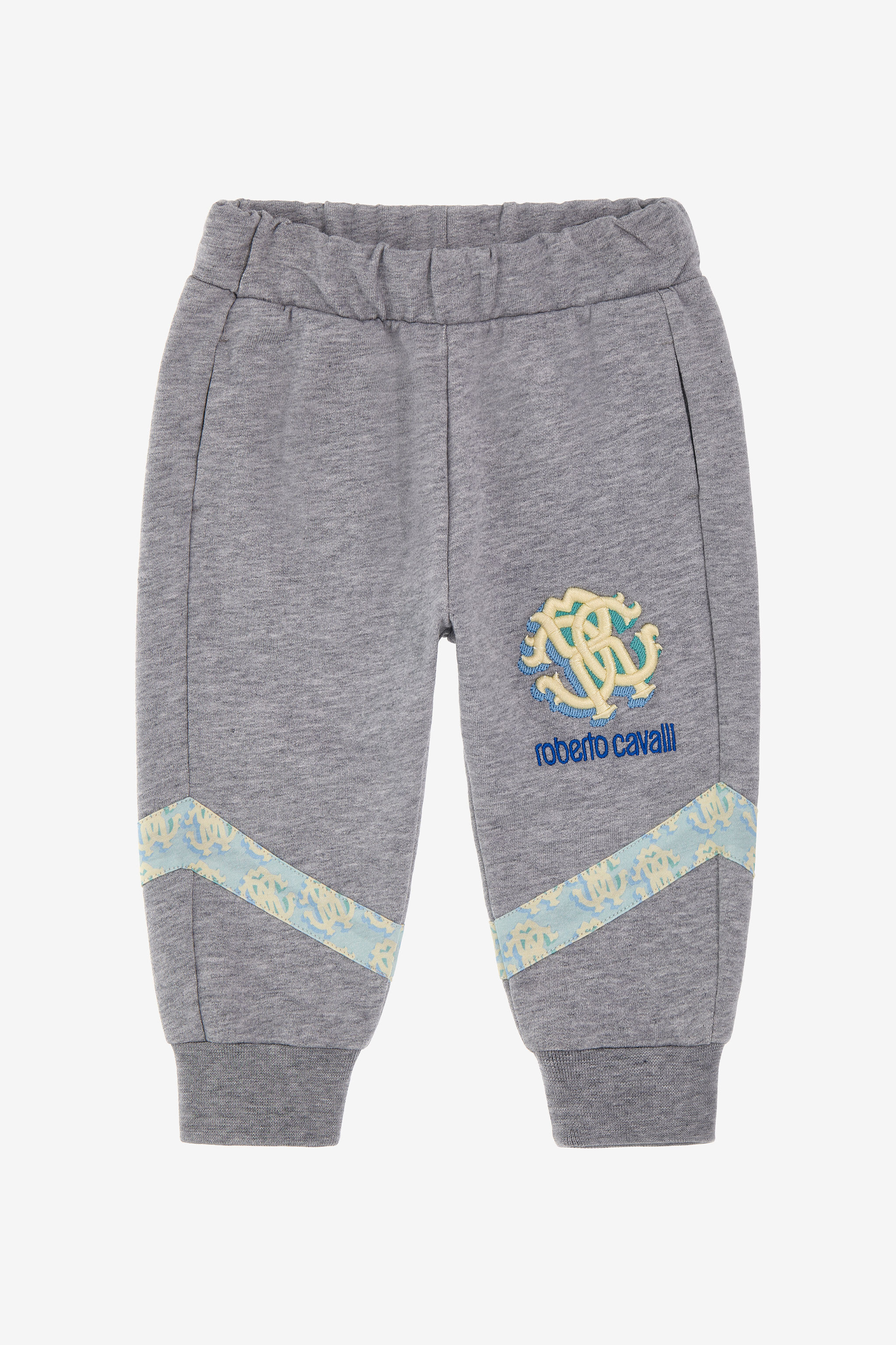 JU Cotton Sweatpants With RC Monogram Grey Melange SJT210-CF050