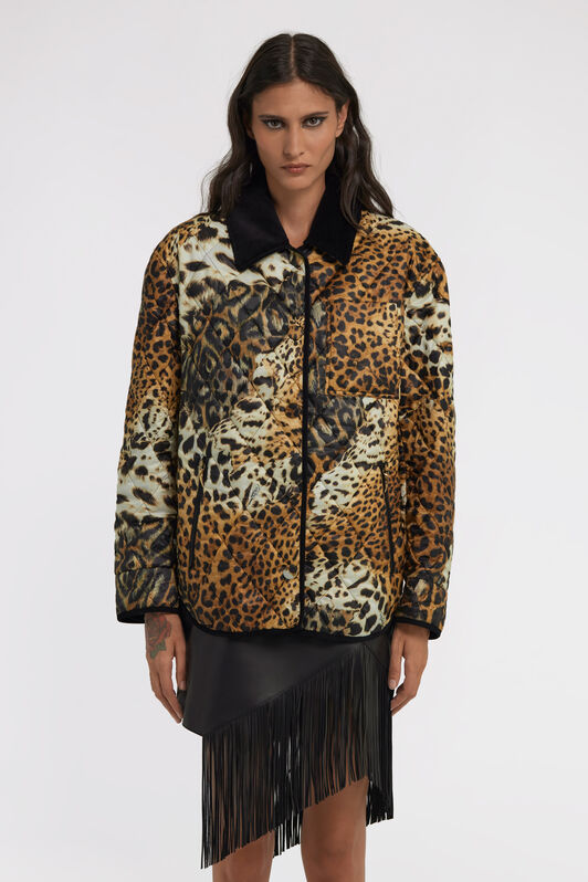 RC Leopard print Jacket NATURALE TKT805-SRG34