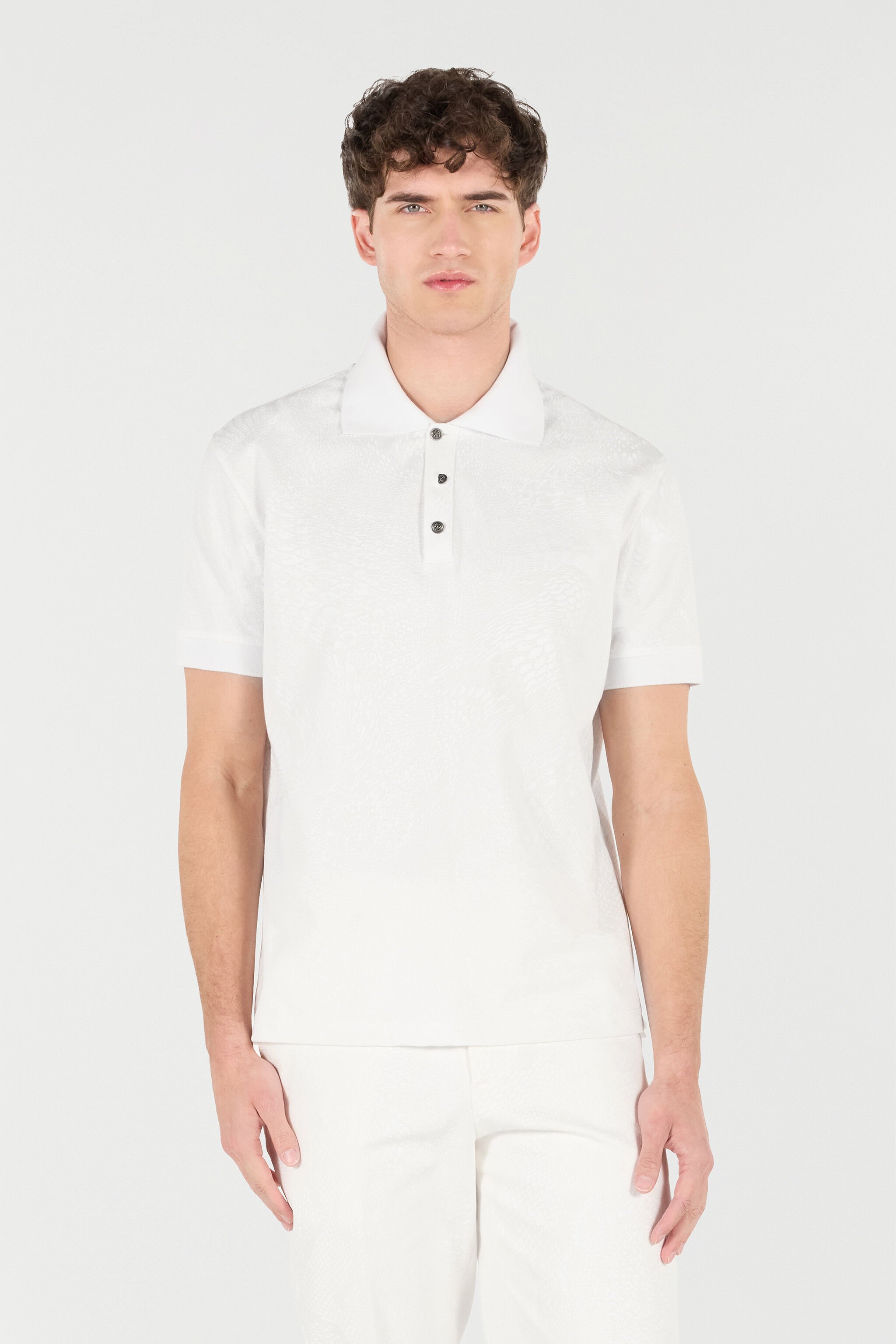 RC Snake Scale-Print Polo White URT64G-XKN53
