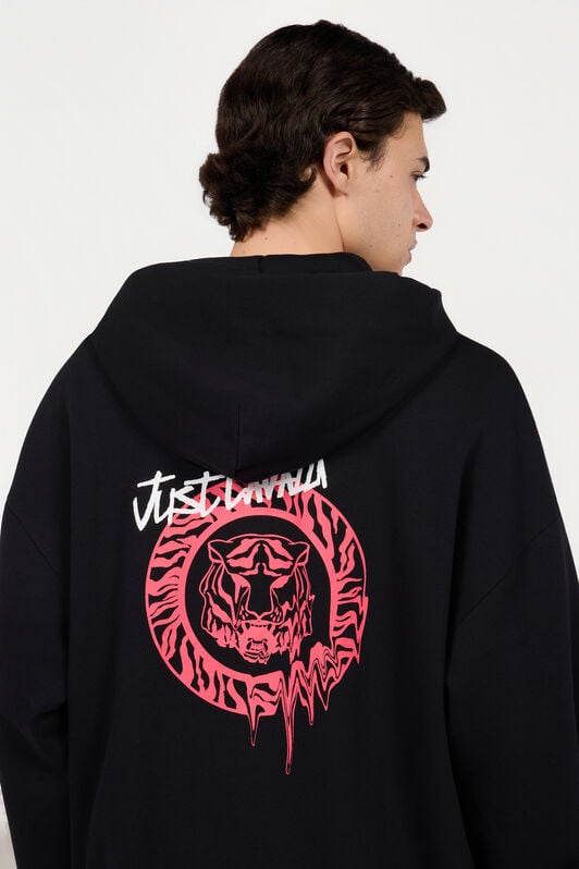 JC Black Hoodie Sweatshirt with Logo BLACK RRT966-RR228
