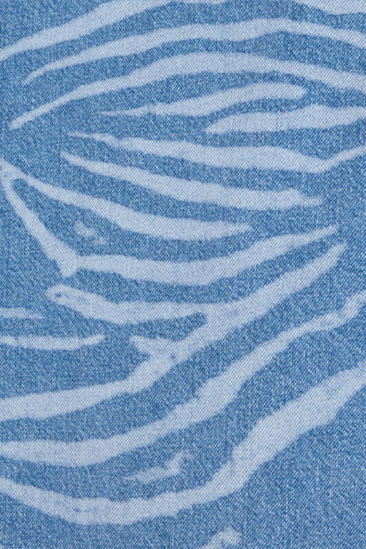 RC Denim Shirt With Tiger Skin Print Light blue URJ775-VMN73