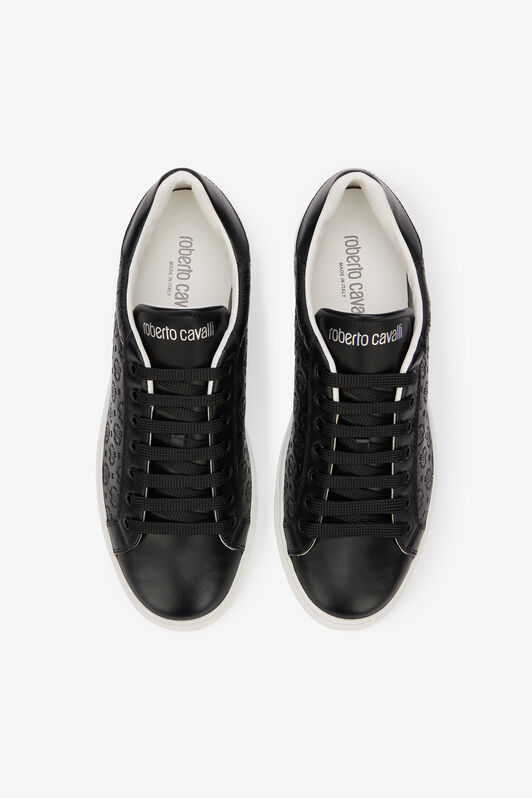 RC Zapatilla Negra De Piel Con Monogram RC BLACK SOS00D-PZA90