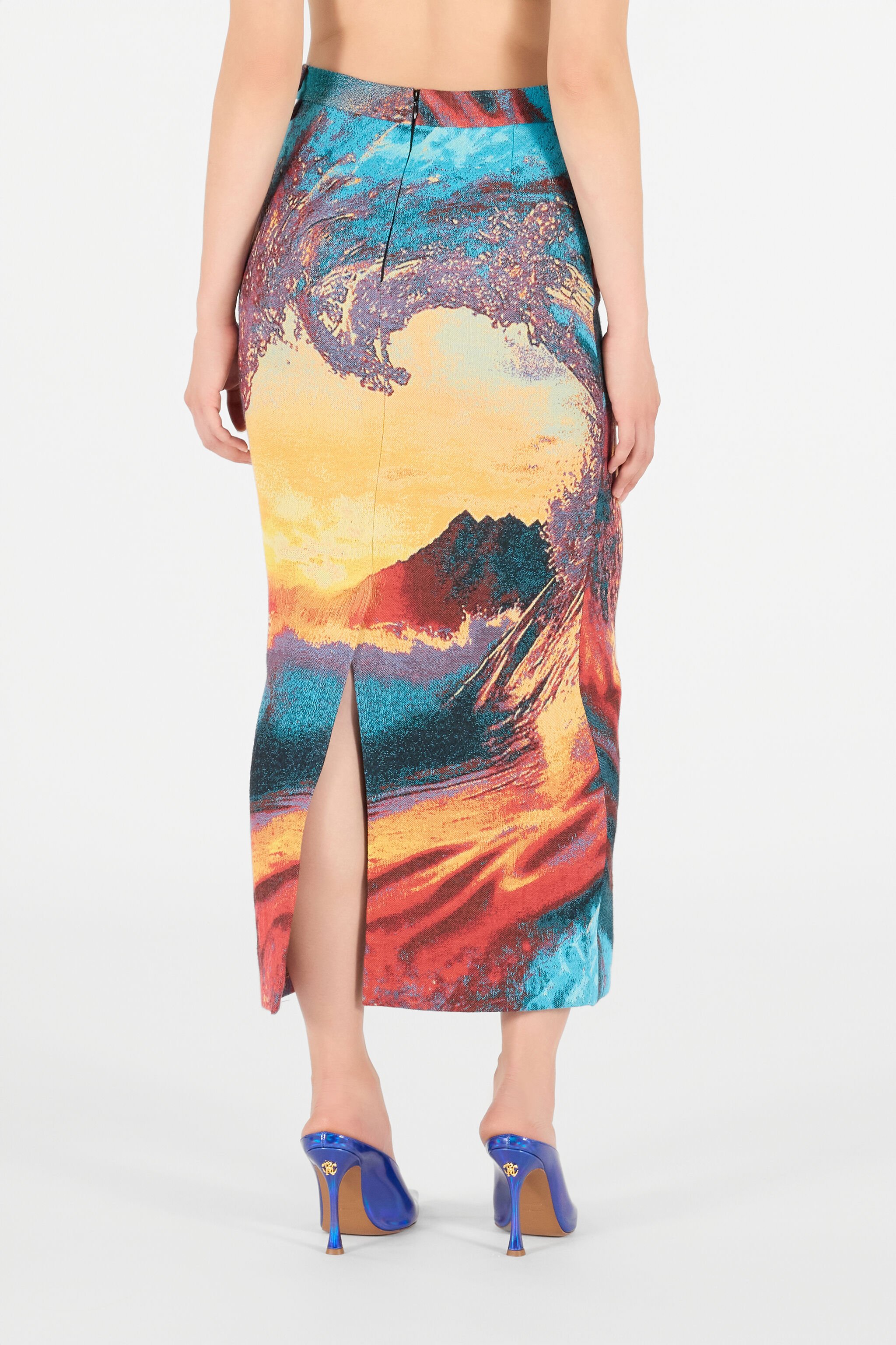 RC Itaca Print Skirt Blue/Orange UWT301-DJ091