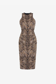 ${brand} Vestido midi con estampado Feather ${colorDescription} ${masterID}