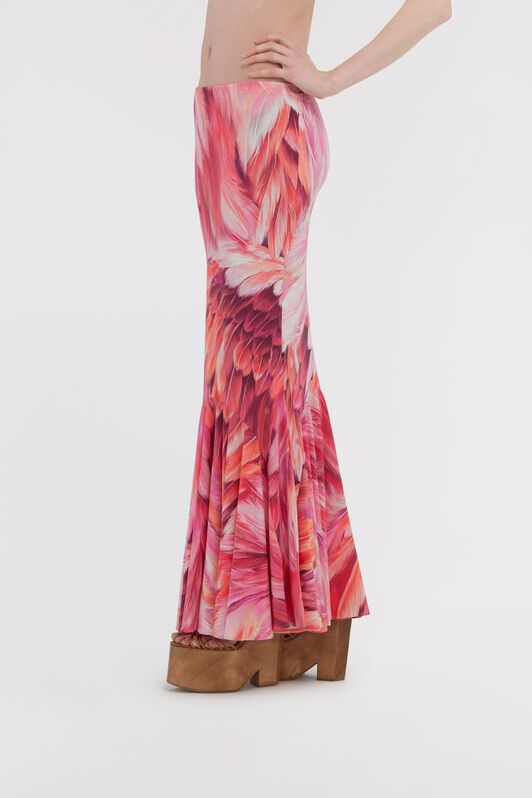 RC Plumage print skirt Fuchsia SWT306-LNL71