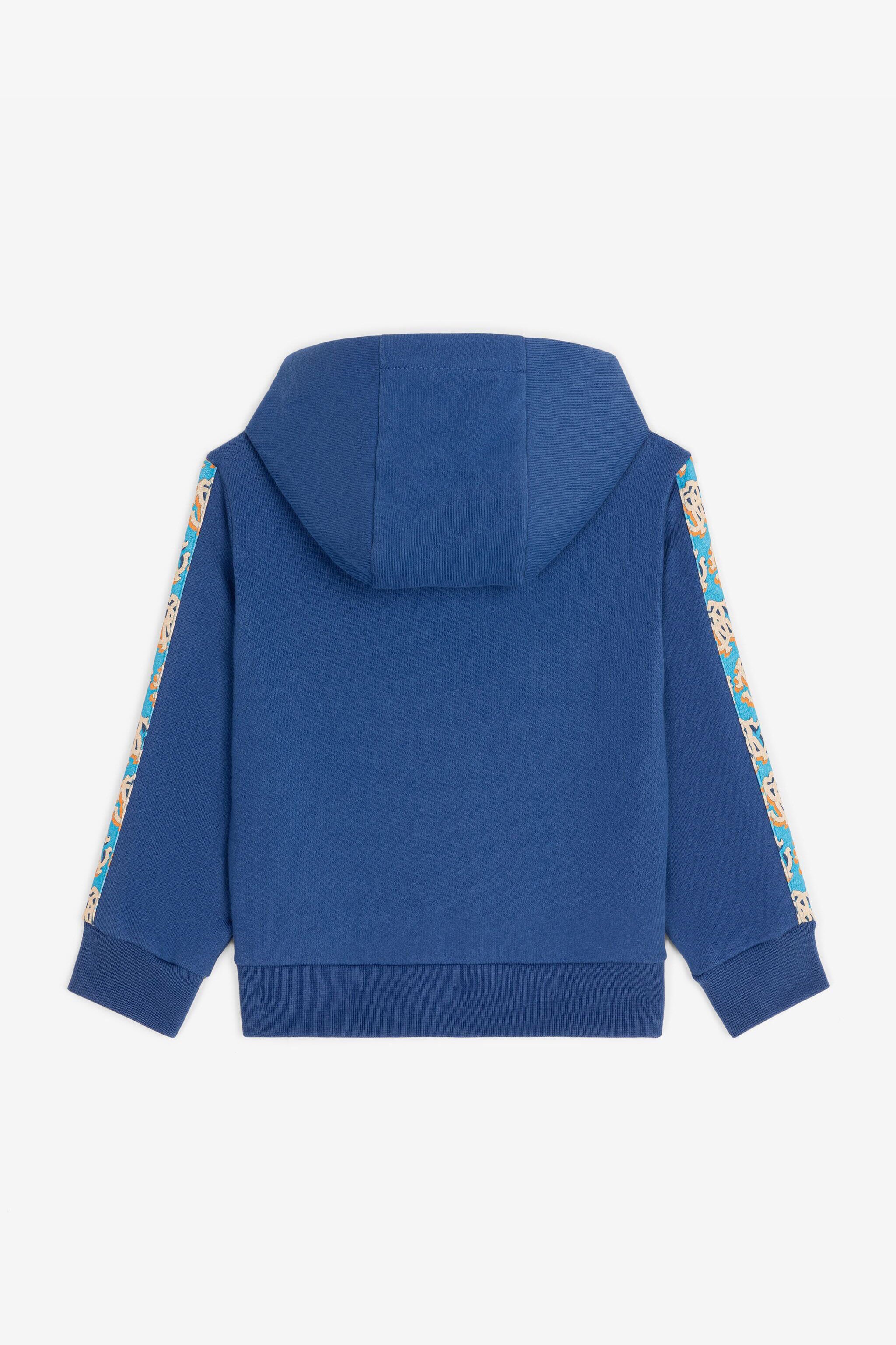 JU RC Monogram Cotton Hoodie Blue RJT90F-CF050