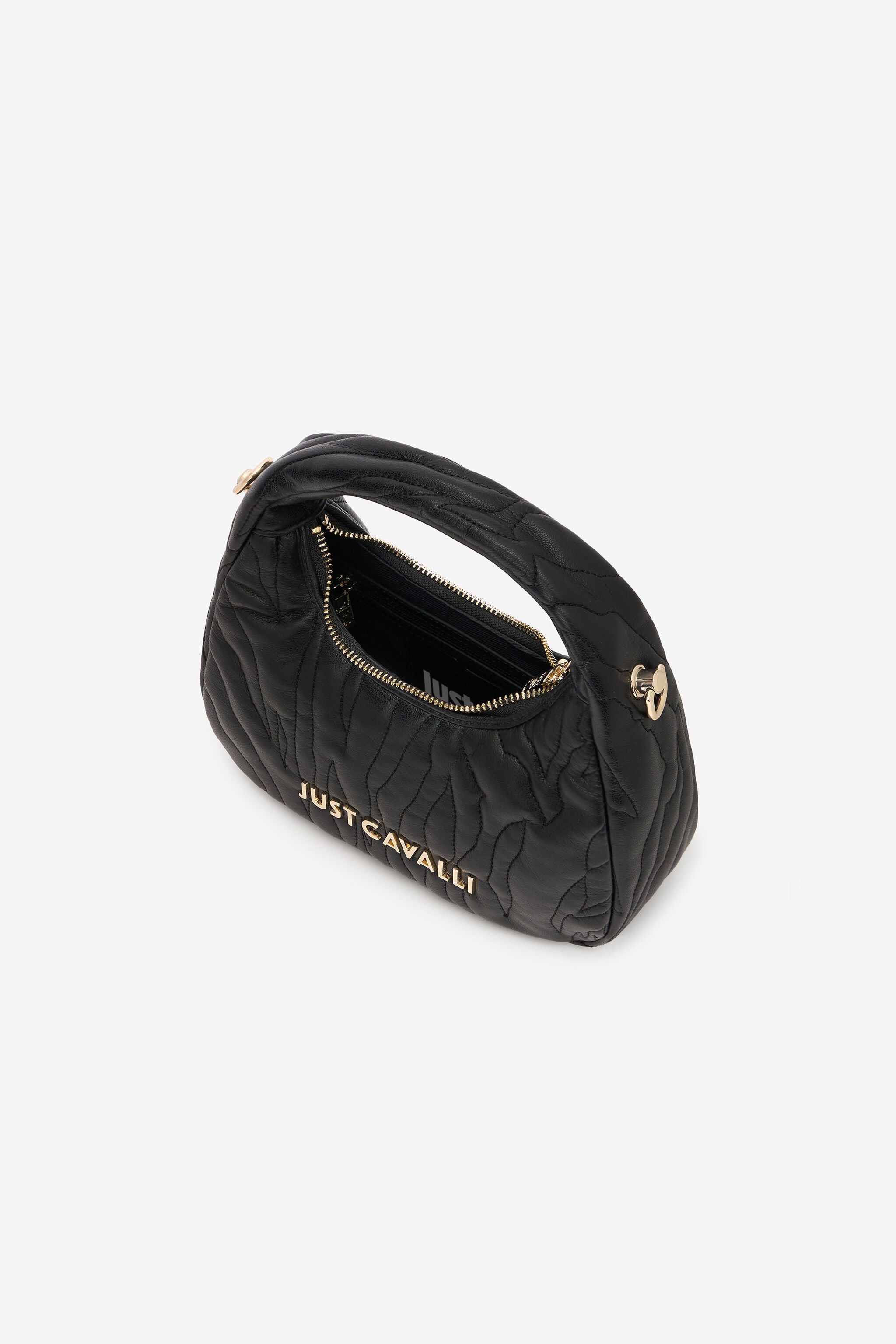 JC Sac Hobo Surpiqué Avec Logo Noir UFB069-UF438