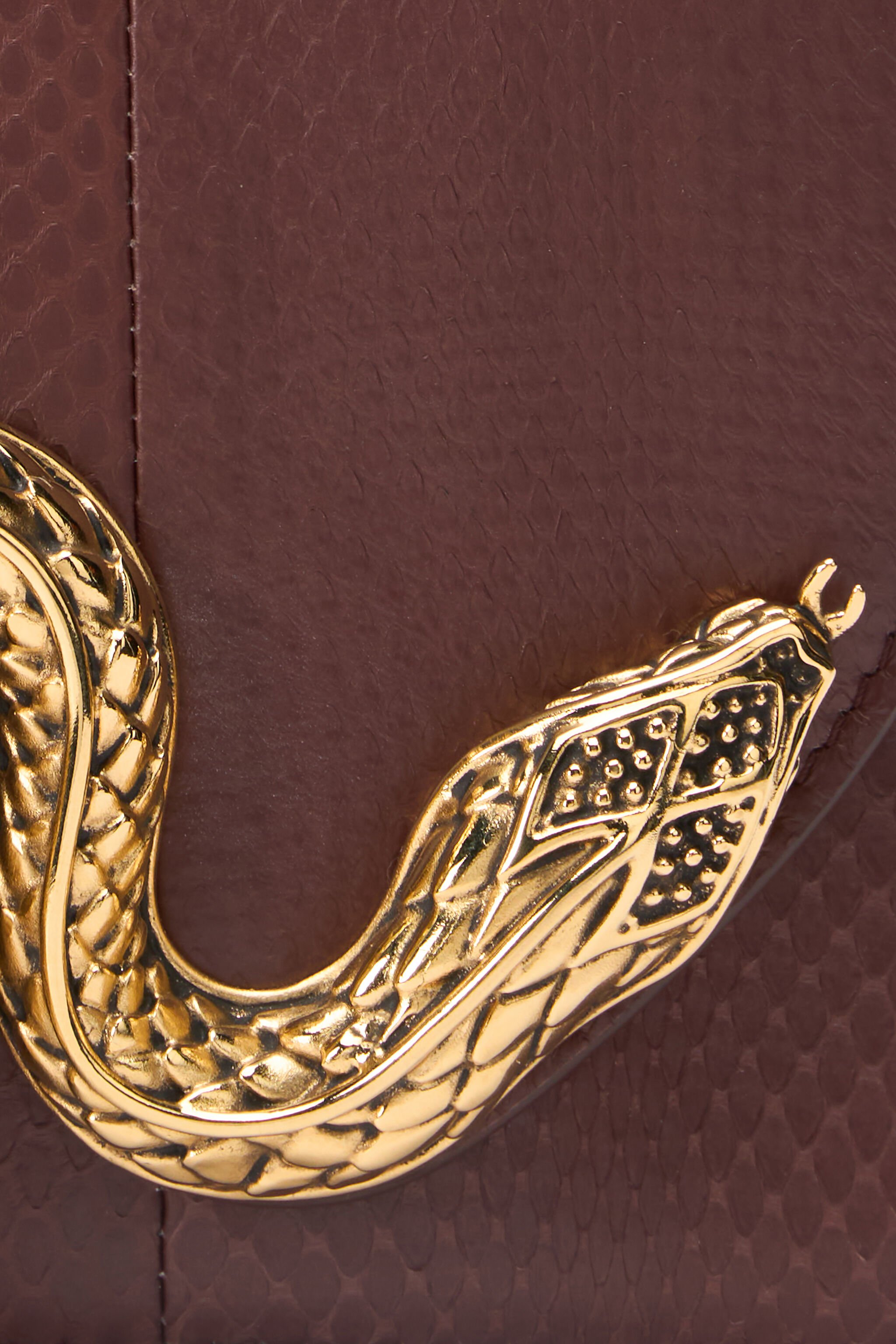 RC Weiße Tasche mit Schuppenmuster und Schlangendetail BROWN WWB001-PA001