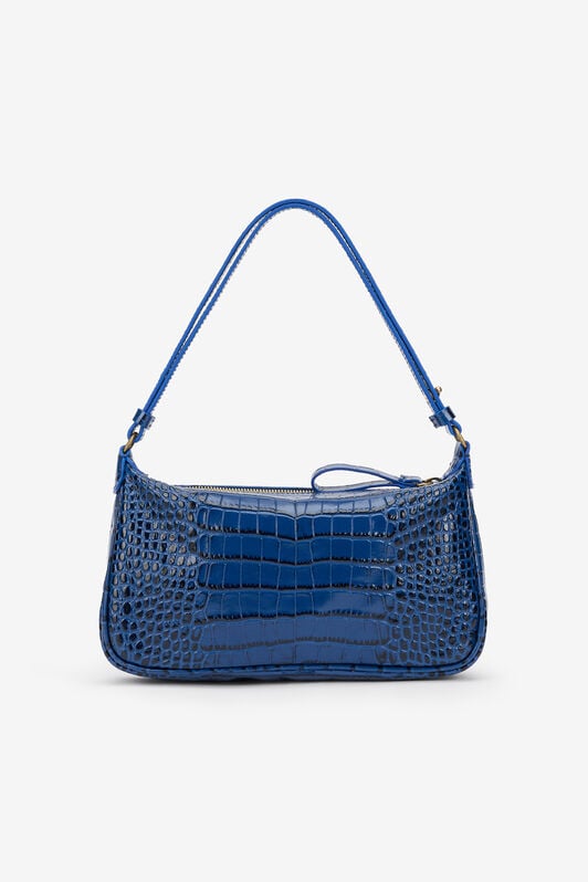 RC Blaue Schultertasche mit Mirror Snake Monogram RC Blaue Schultertasche mit Mirror Snake Monogram BLUETTE QOB00B-PZO32