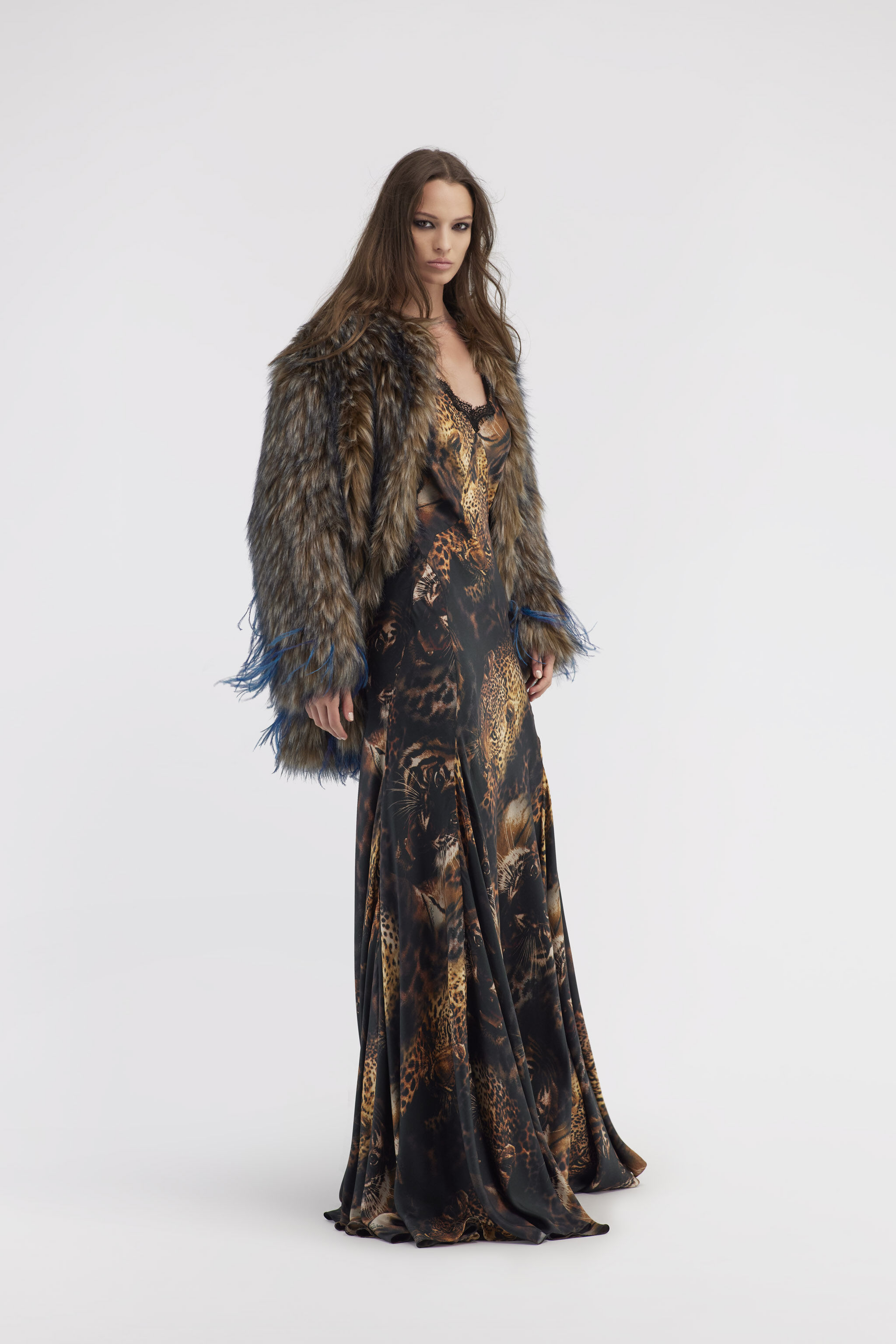 RC Faux fur with inserts Grey RWR503-FY036