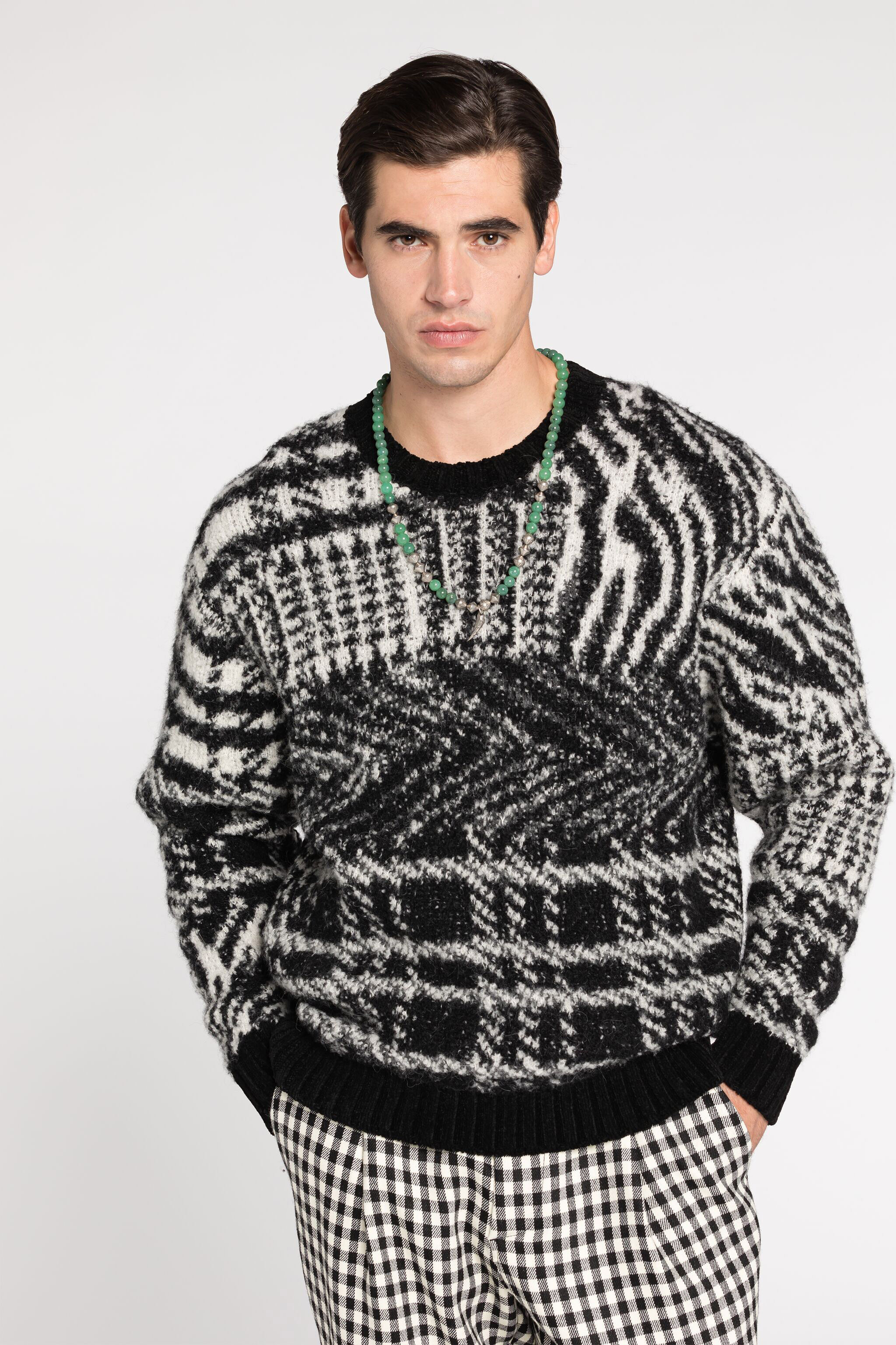 RC Pullover mit Intarsienmuster BLACK RRM614-MA006