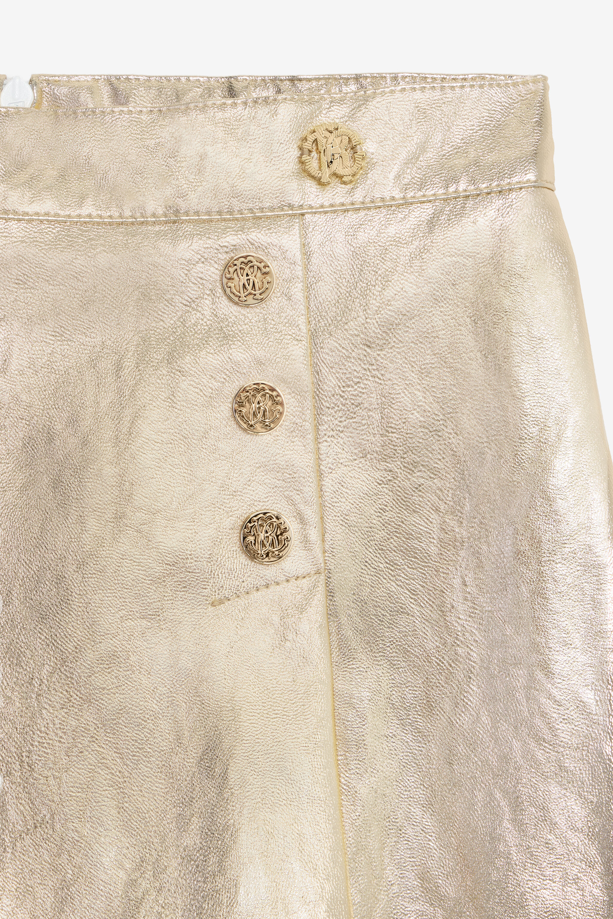 JU Gold Metallic Skirt with RC Monogram GOLD VJT30A-TVP28
