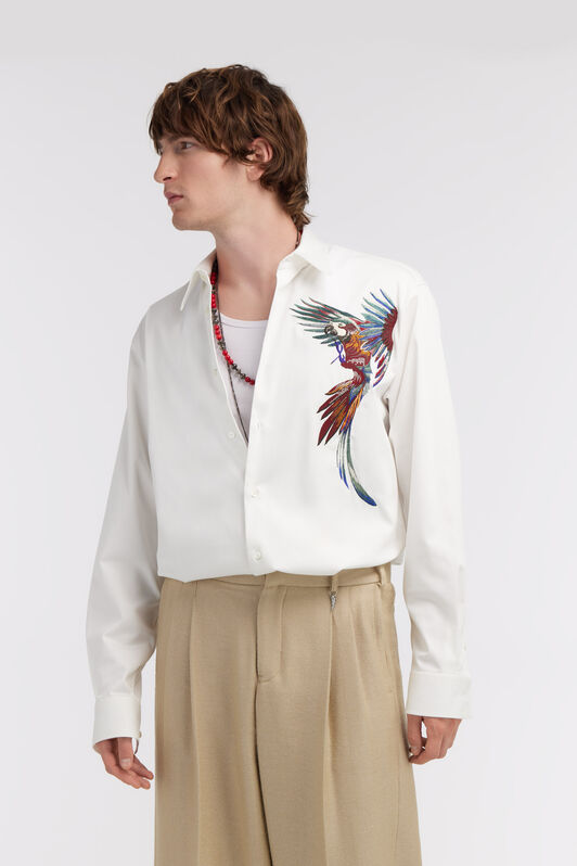 RC Parrot print shirt White SRT711-CH026