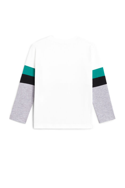 JU Logo panel colourblock top JU Logo panel colourblock top GREY MELANGE/MILKY JJT61O-JV025