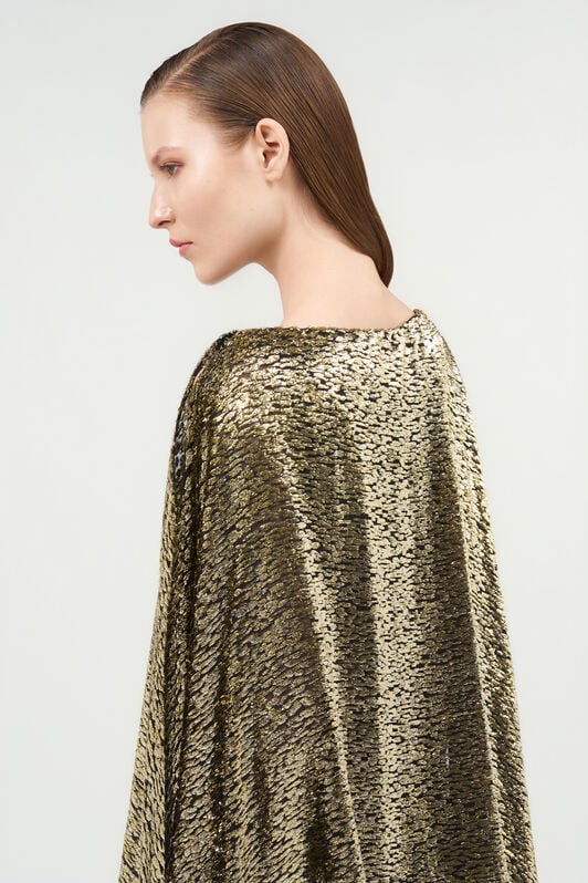 RC Asymmetric Gold Lamé Dress LIGHT GOLD WKT199-FT060