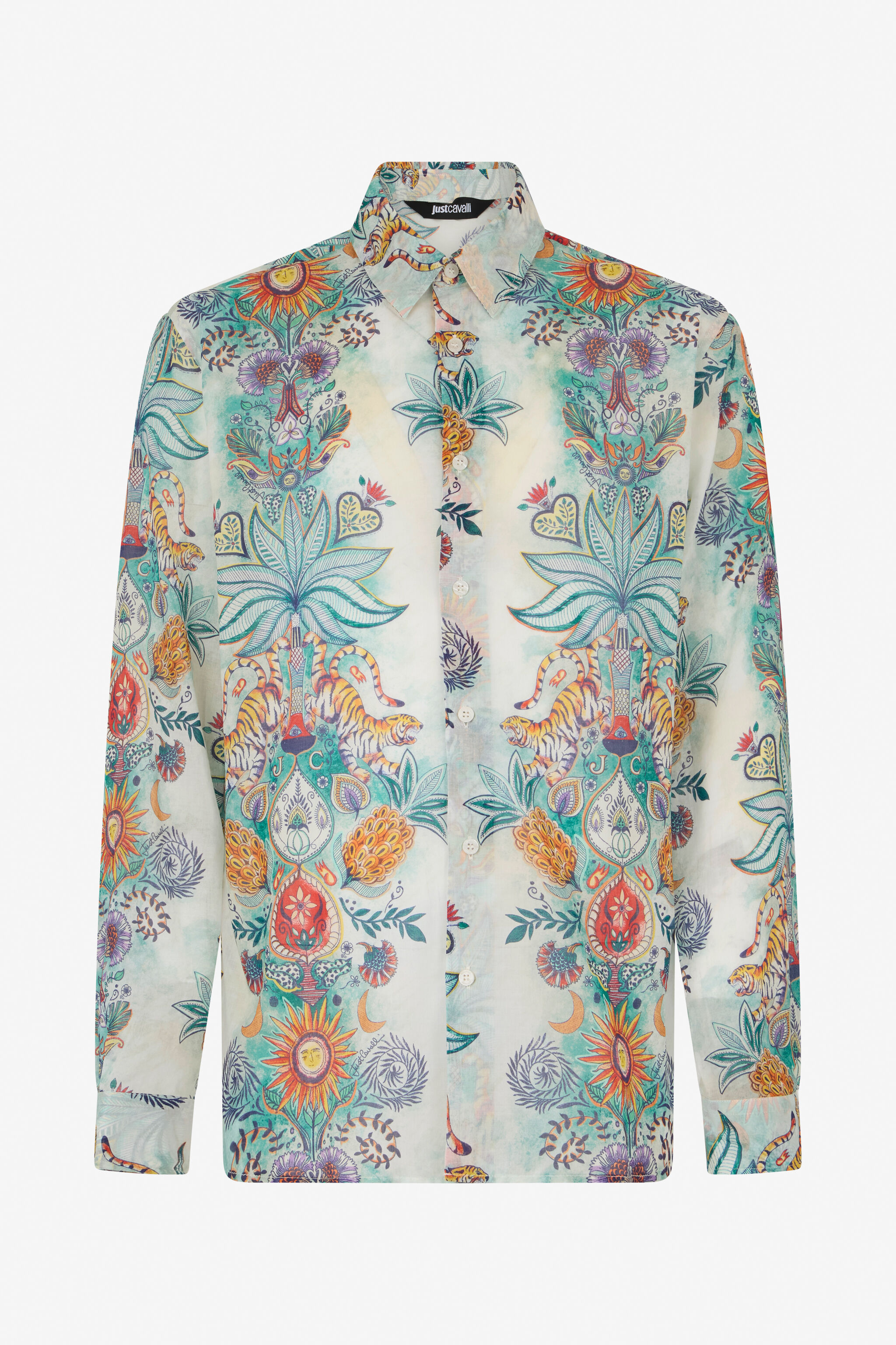 JC Camicia Con Stampa Tropical Garden TURCHESE CHIRO WFM016-WF164