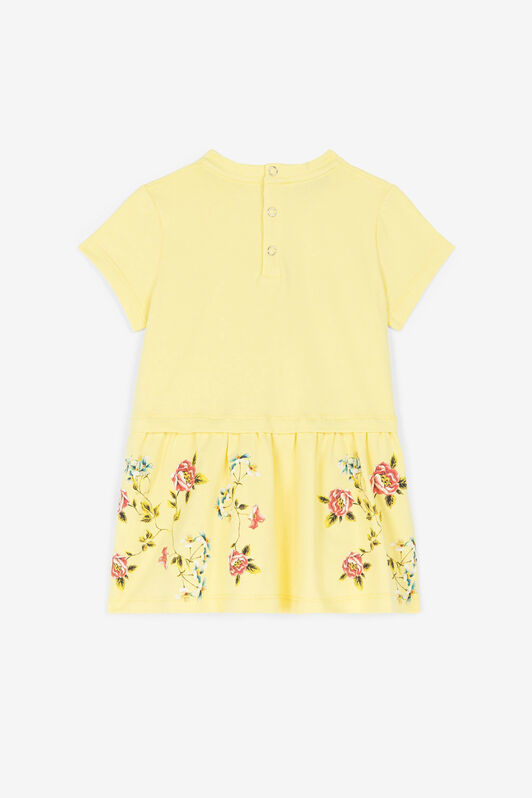 JU Kleid mit Blumendruck Gelb OJT117-ISA2J