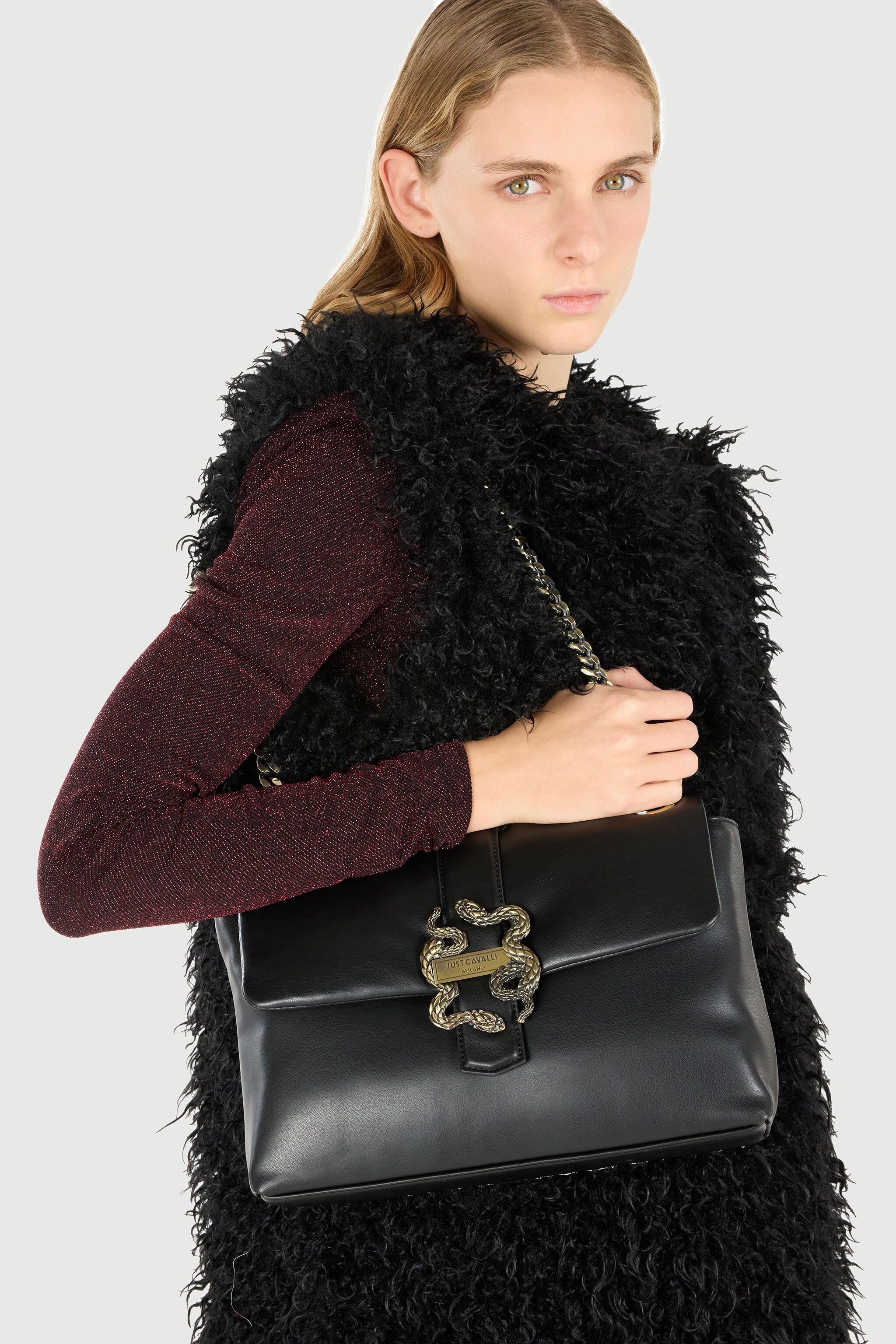 JC Bag With Snakes And Logo Black SFB222-SF720