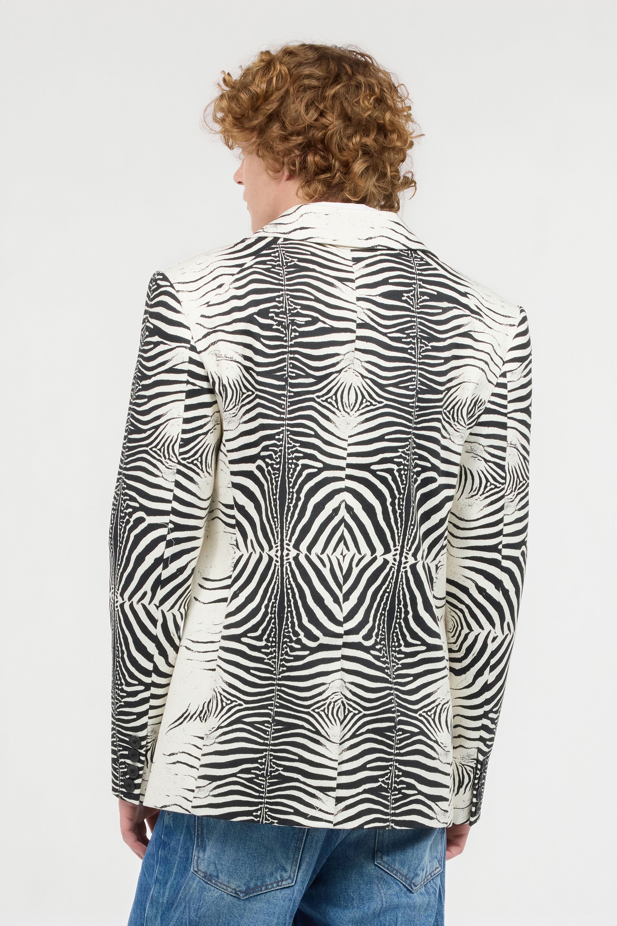 RC Male Cotton and Wool Jacket Black/White URT440-4NN49