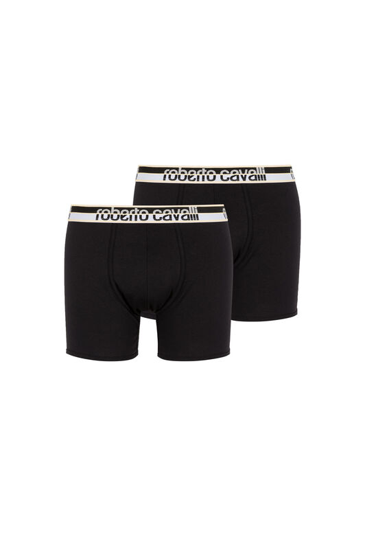 RC Zweierpack Schwarze Boxershorts mit Logo-Bund Schwarz KOO00B-JV025
