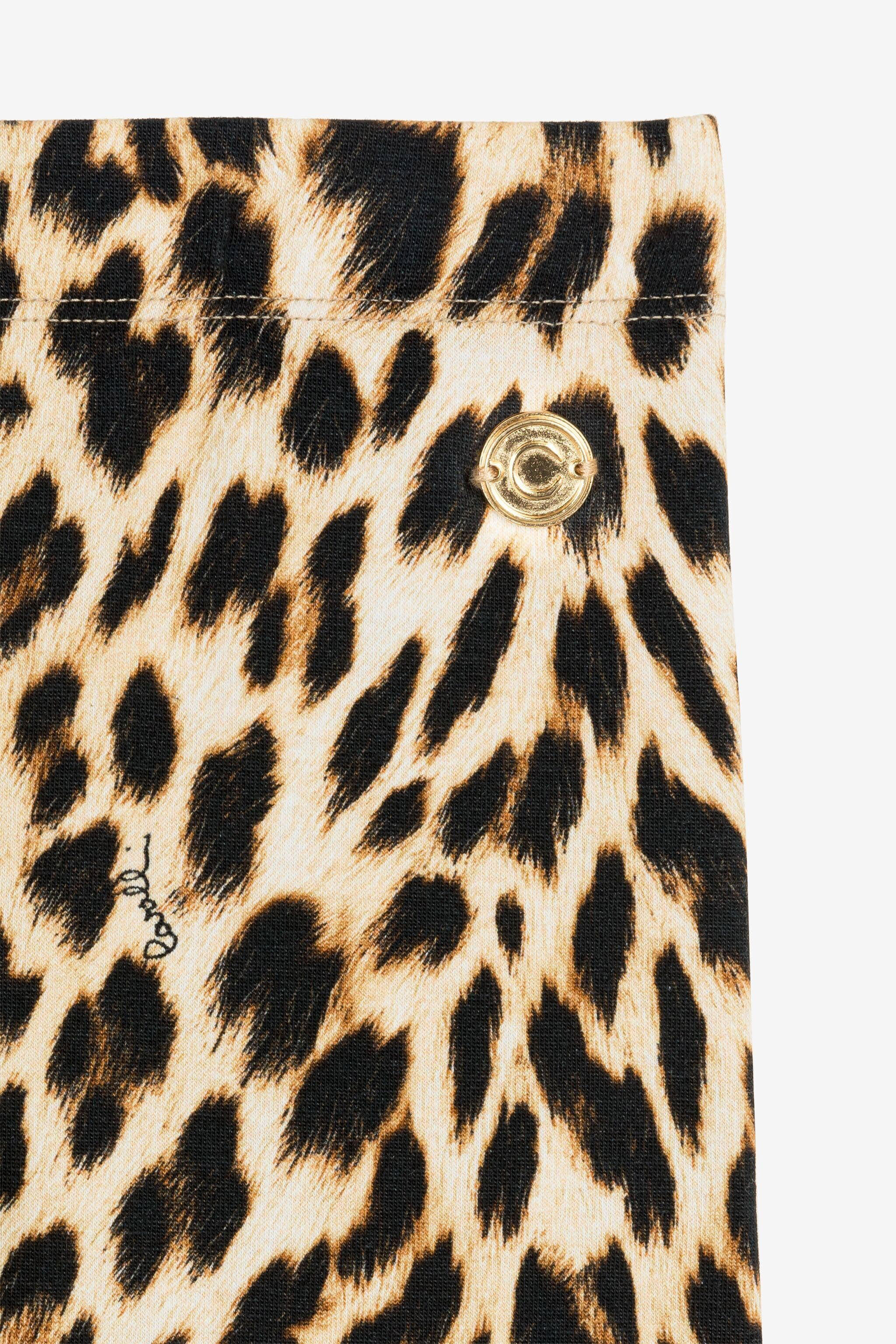 JU Leopard-Print Leggings Light brown OJT20I-ISA2J