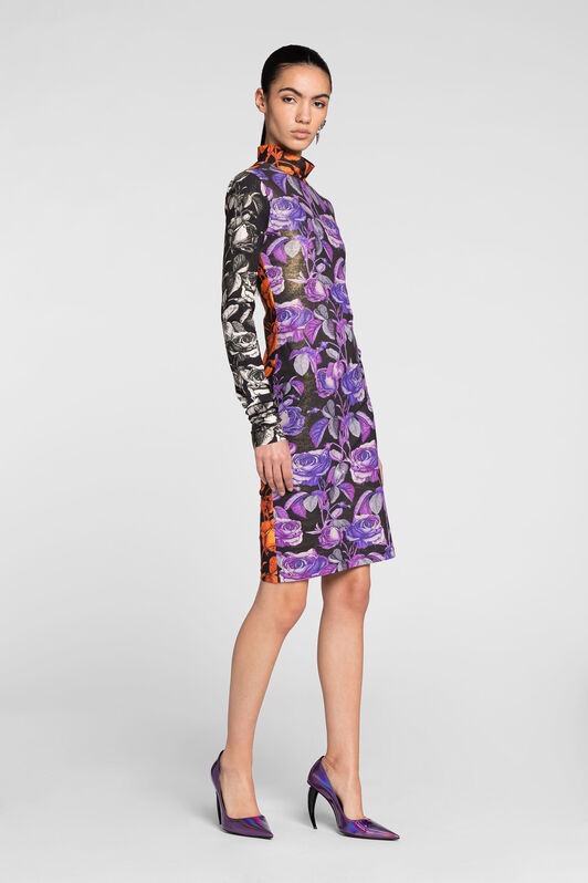 RC Kleid mit Rosenprint RC Kleid mit Rosenprint Lila PQT10C-LNF03
