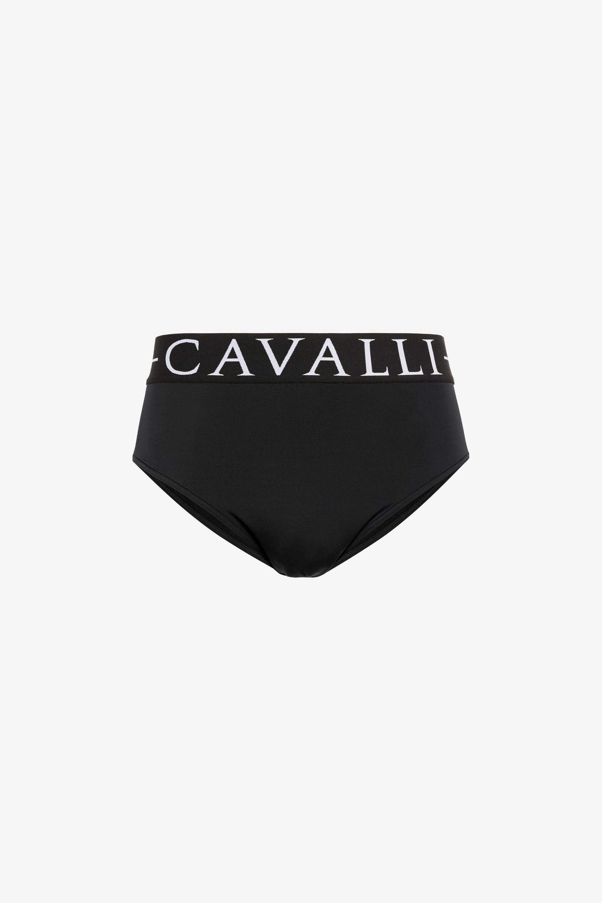 Slip da bagno con logo in Grigio scuro da Uomo Roberto Cavalli