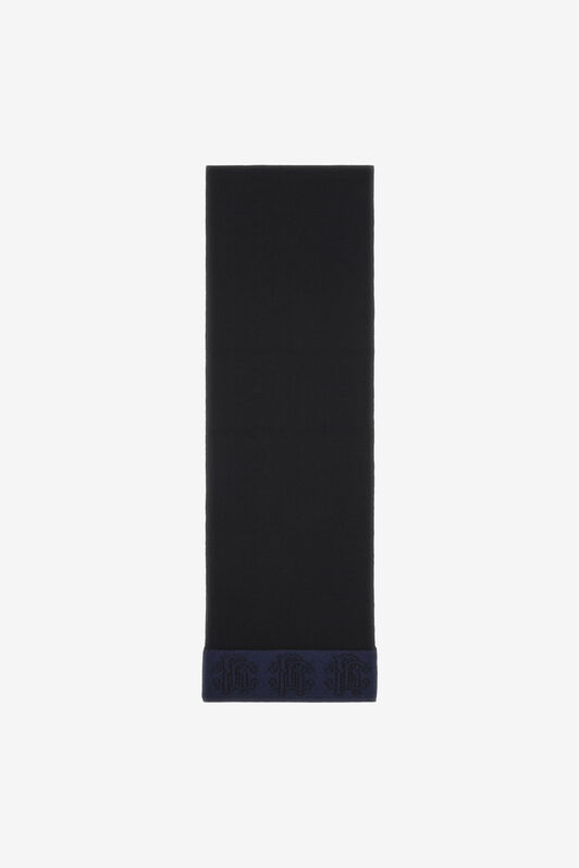 RC Schwarzer Halstuch Monogram RC Jacquard Dunkelblau NOZ01E-MQ014