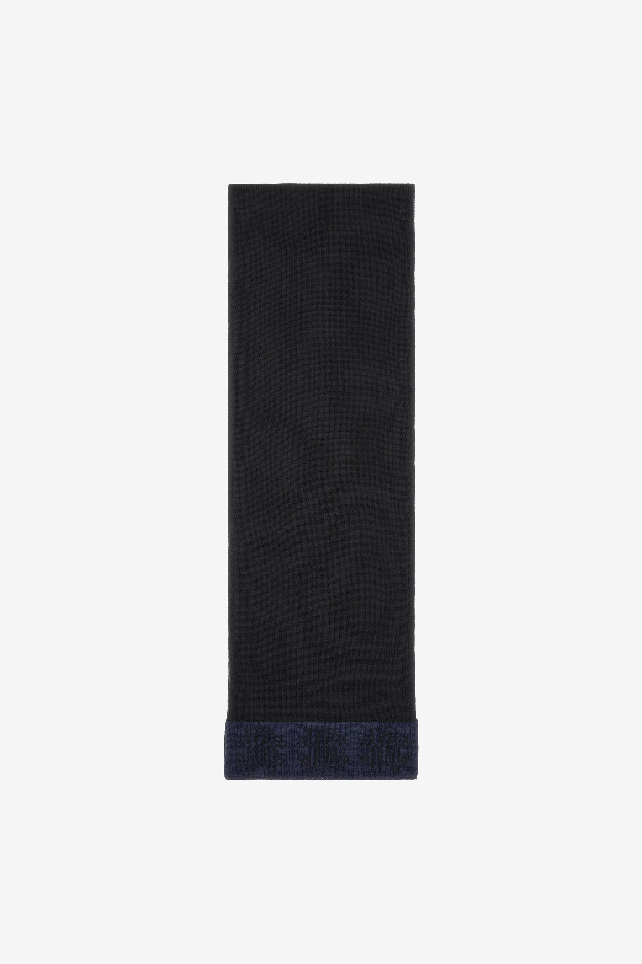 RC Schwarzer Halstuch Monogram RC Jacquard Dunkelblau NOZ01E-MQ014
