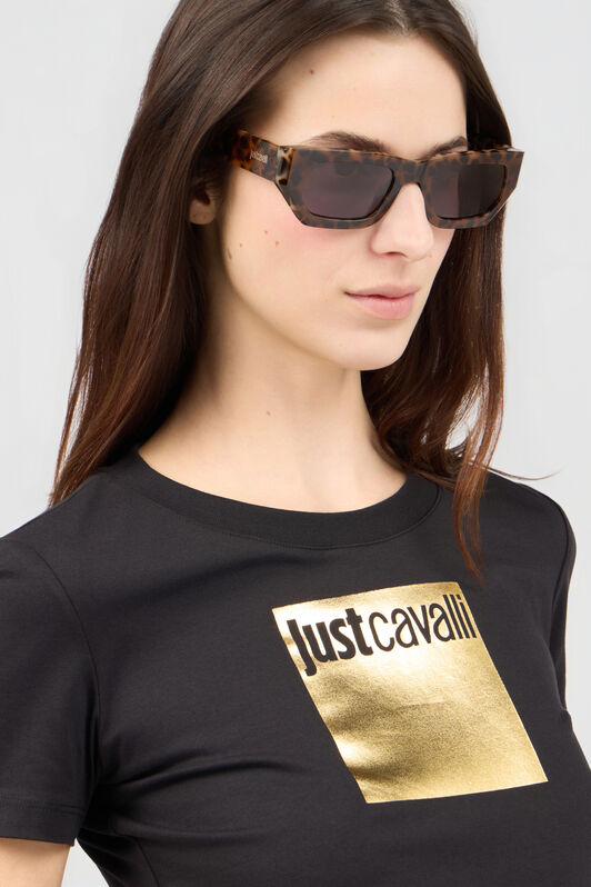 JC Occhiale dal frontale rettangolare SHINY BROWN TOP+HAVA VALD18-ID259