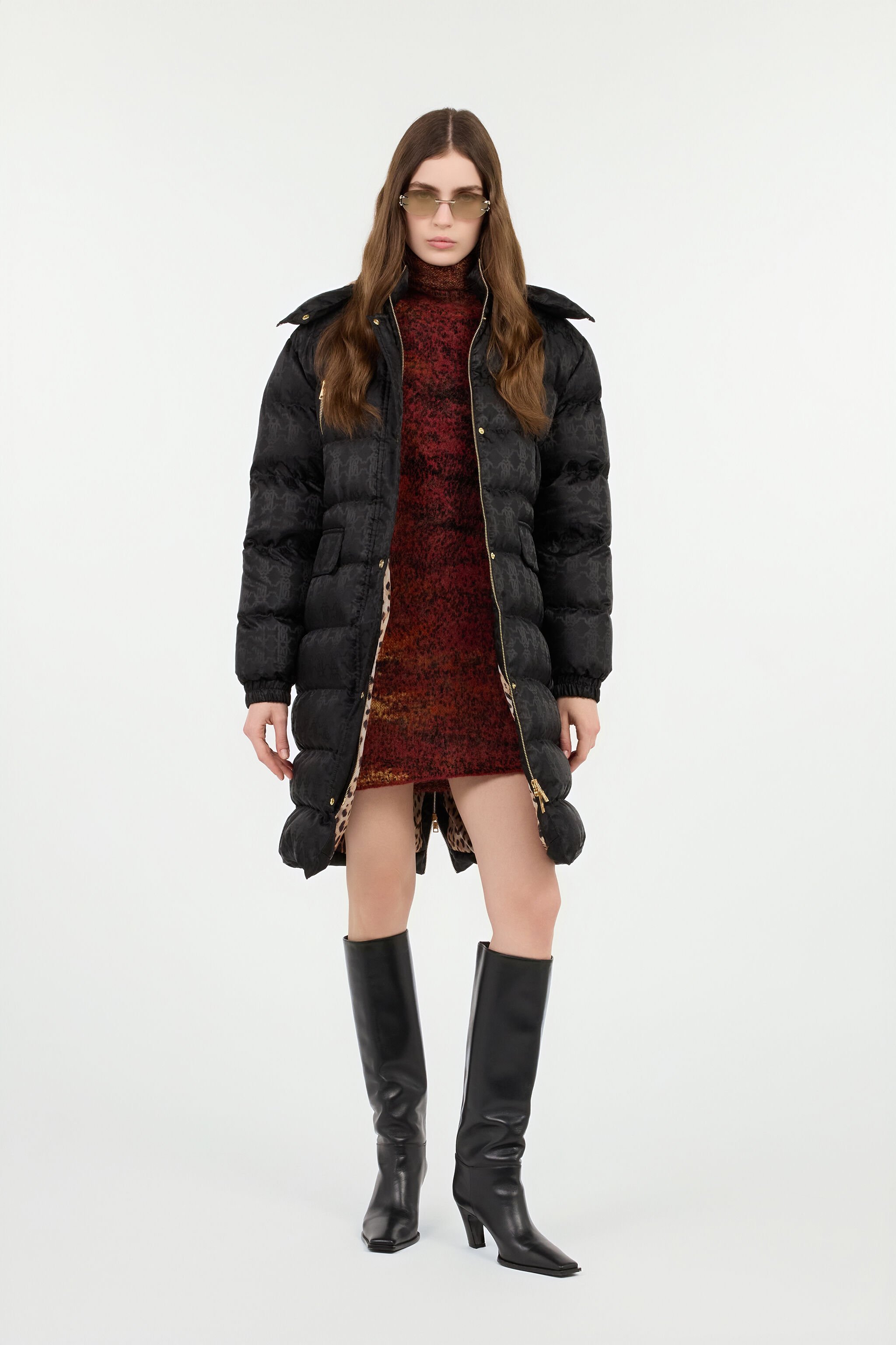 RC Black Monogram RC Long Down Jacket BLACK ROT80A-DJ005