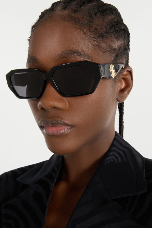 RC Sunglasses with rectangular front shape Black ALD031-ID194