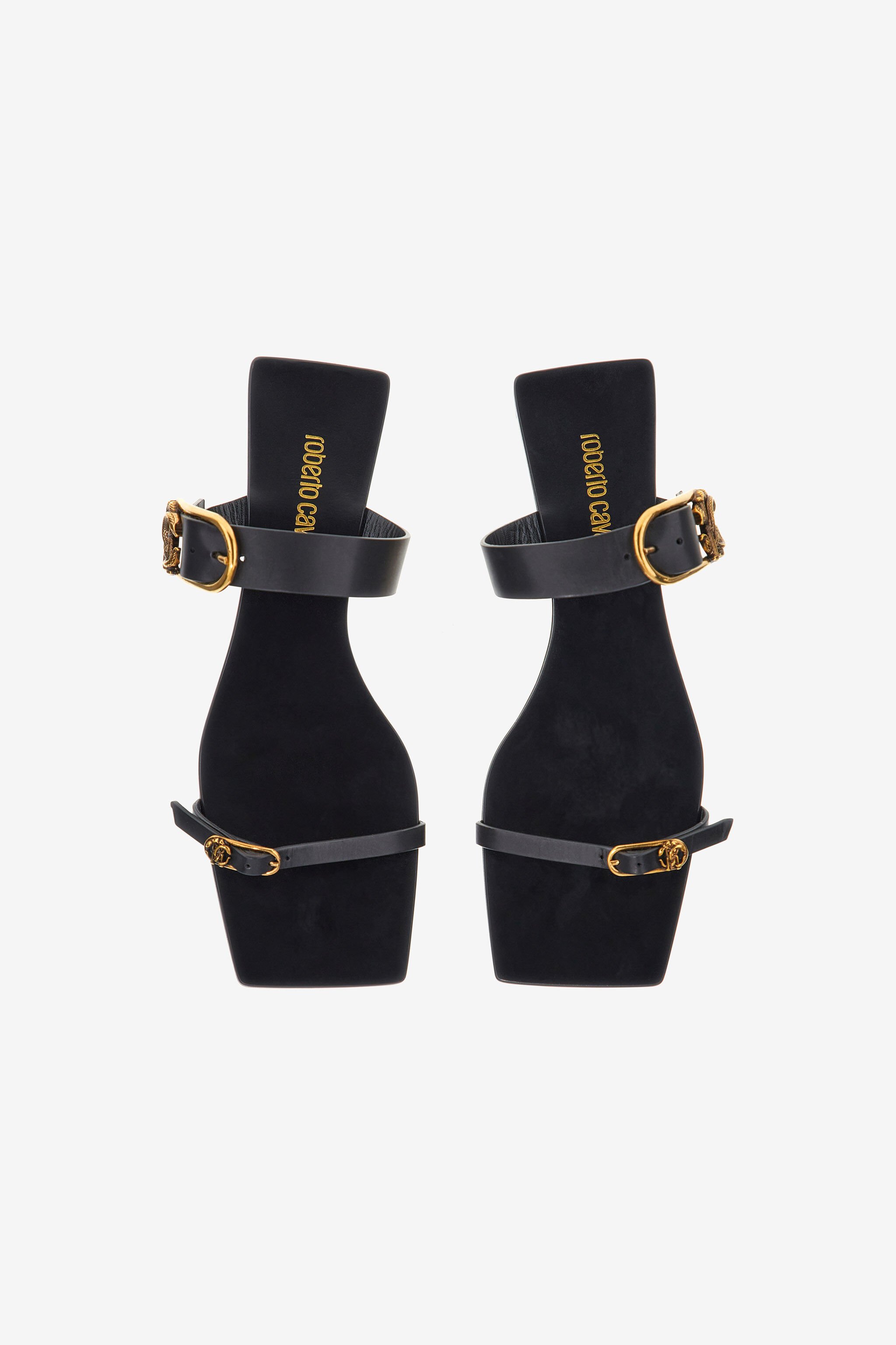 RC Flat sandal with Monogram RC Black SKS003-PZ200