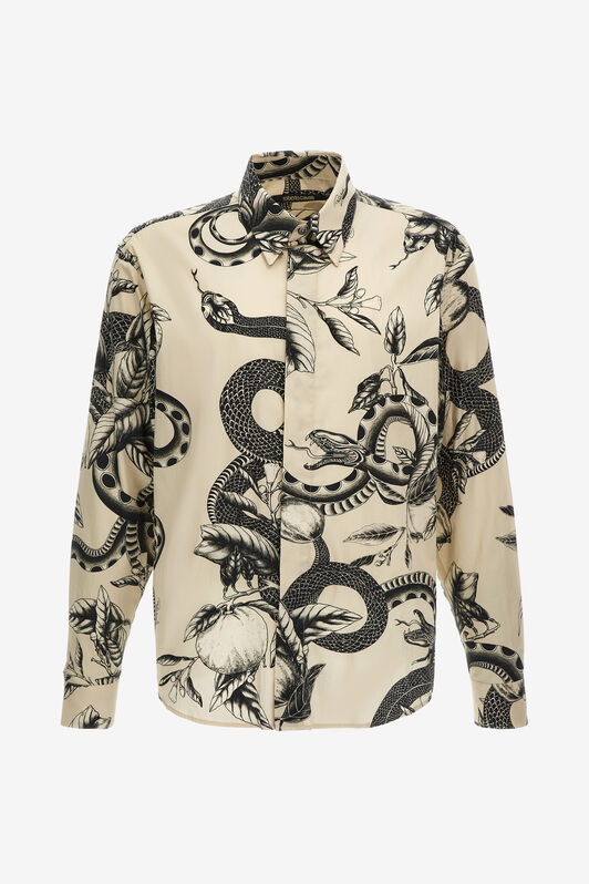 RC Snake print shirt Ivory SRT710-CDI90