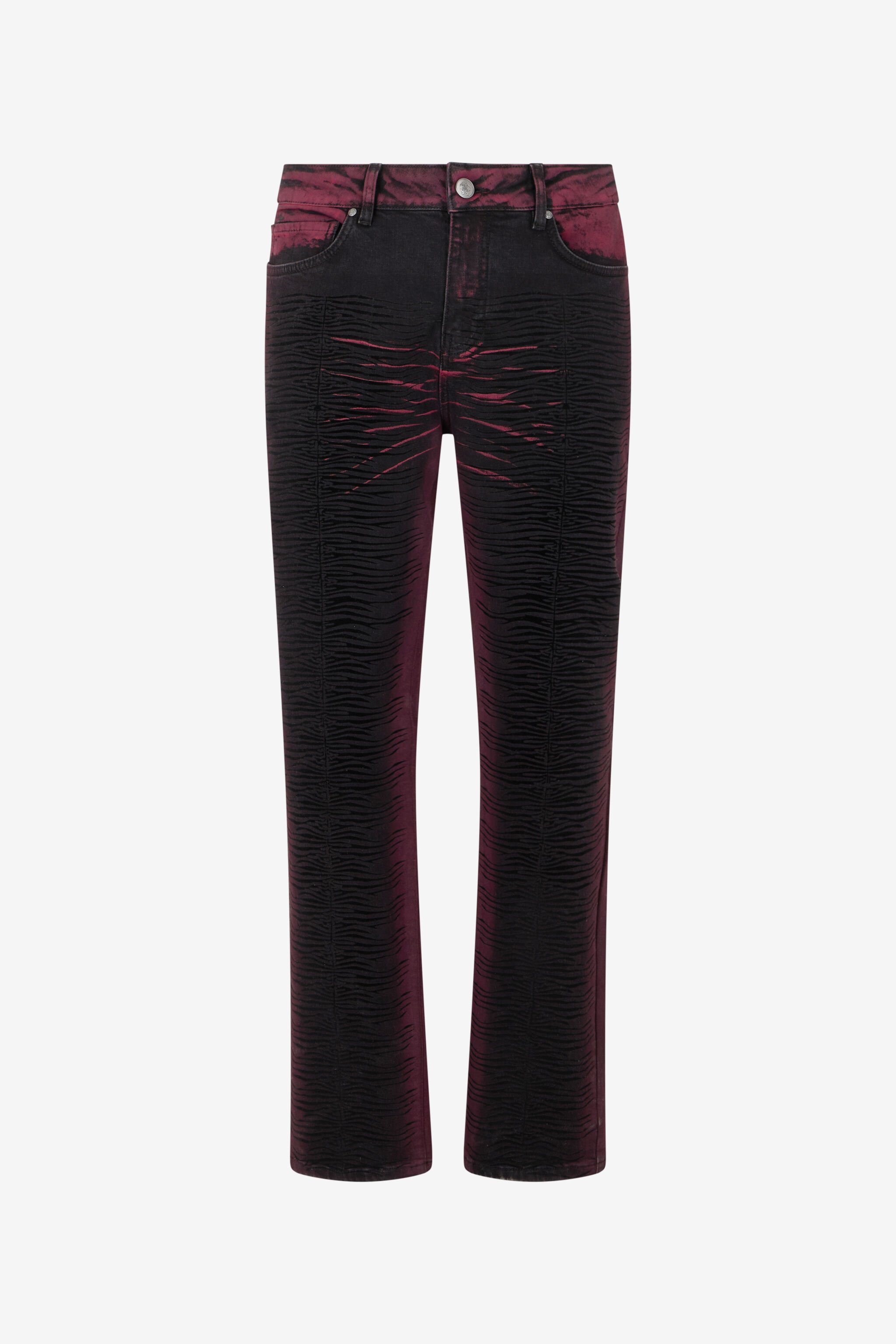 RC Red And Black Textured Jeans RED/BLACK SOJ20D-DN021