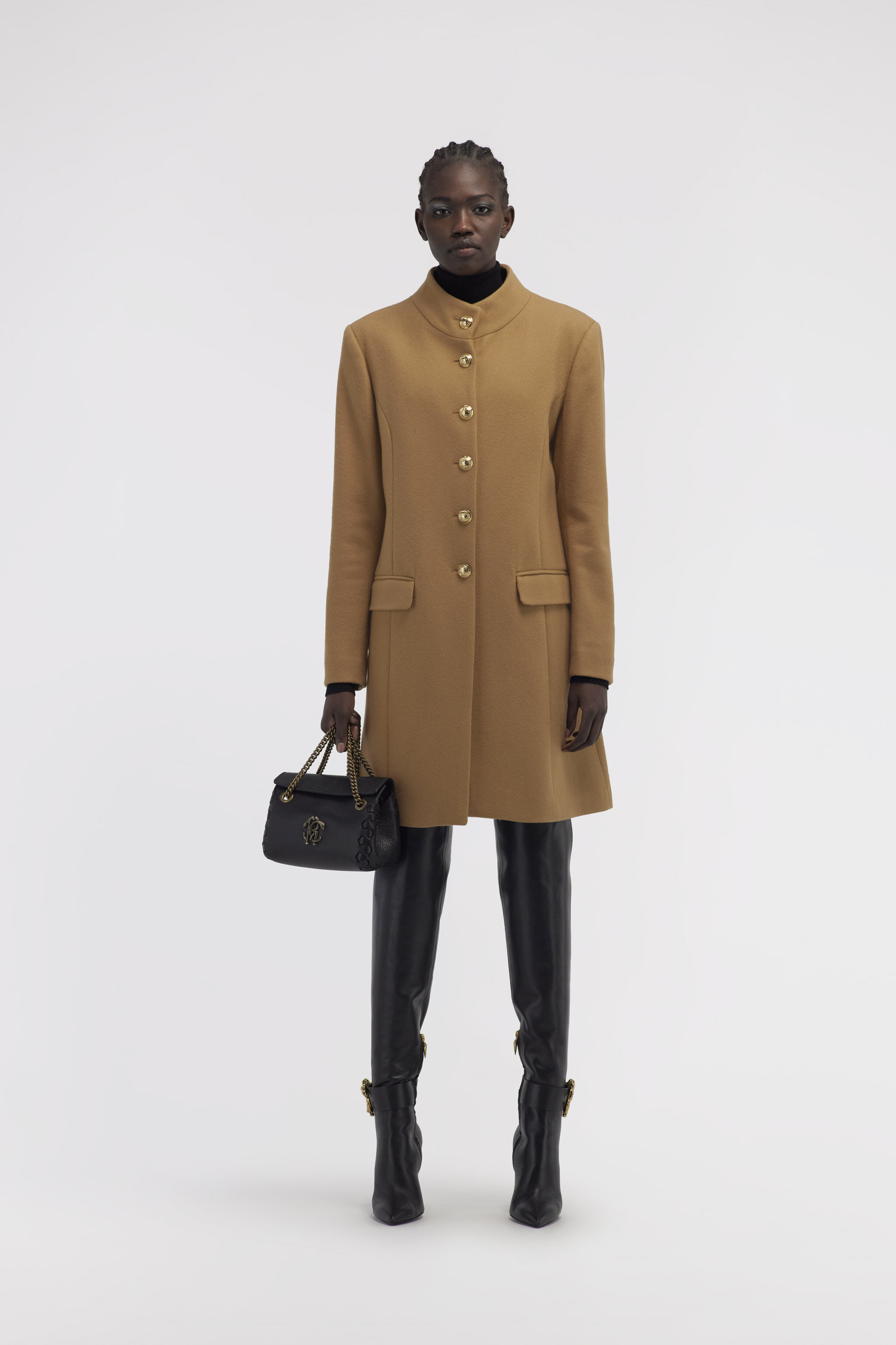RC Single-Breasted Coat Light Brown JST40N-MQO38