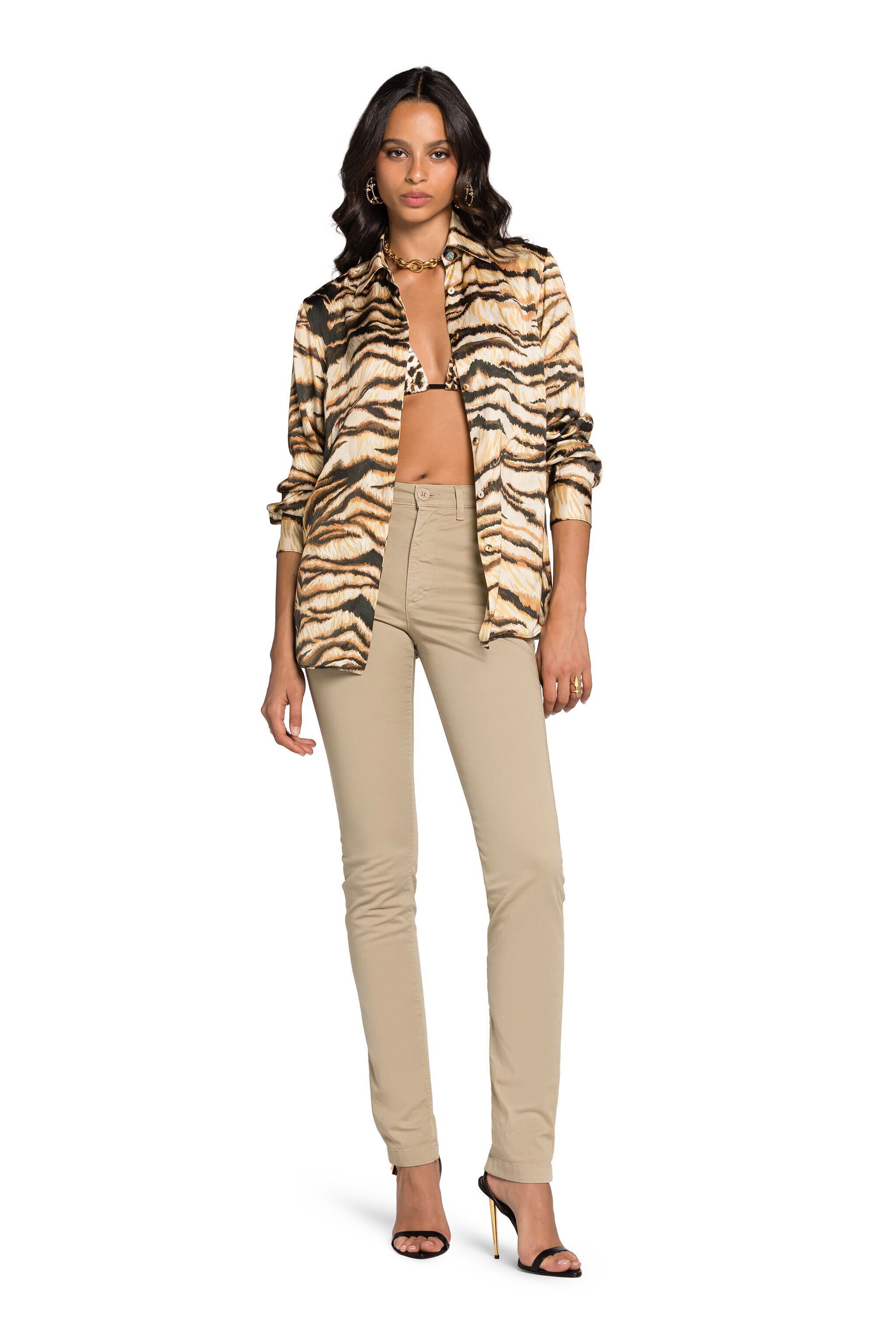 RC Skinny-Leg Trousers Light Brown KOT20B-CE048