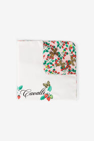 JU Strawberry And Butterfly-Embroidered Baby Blanket White QJT846-JV025