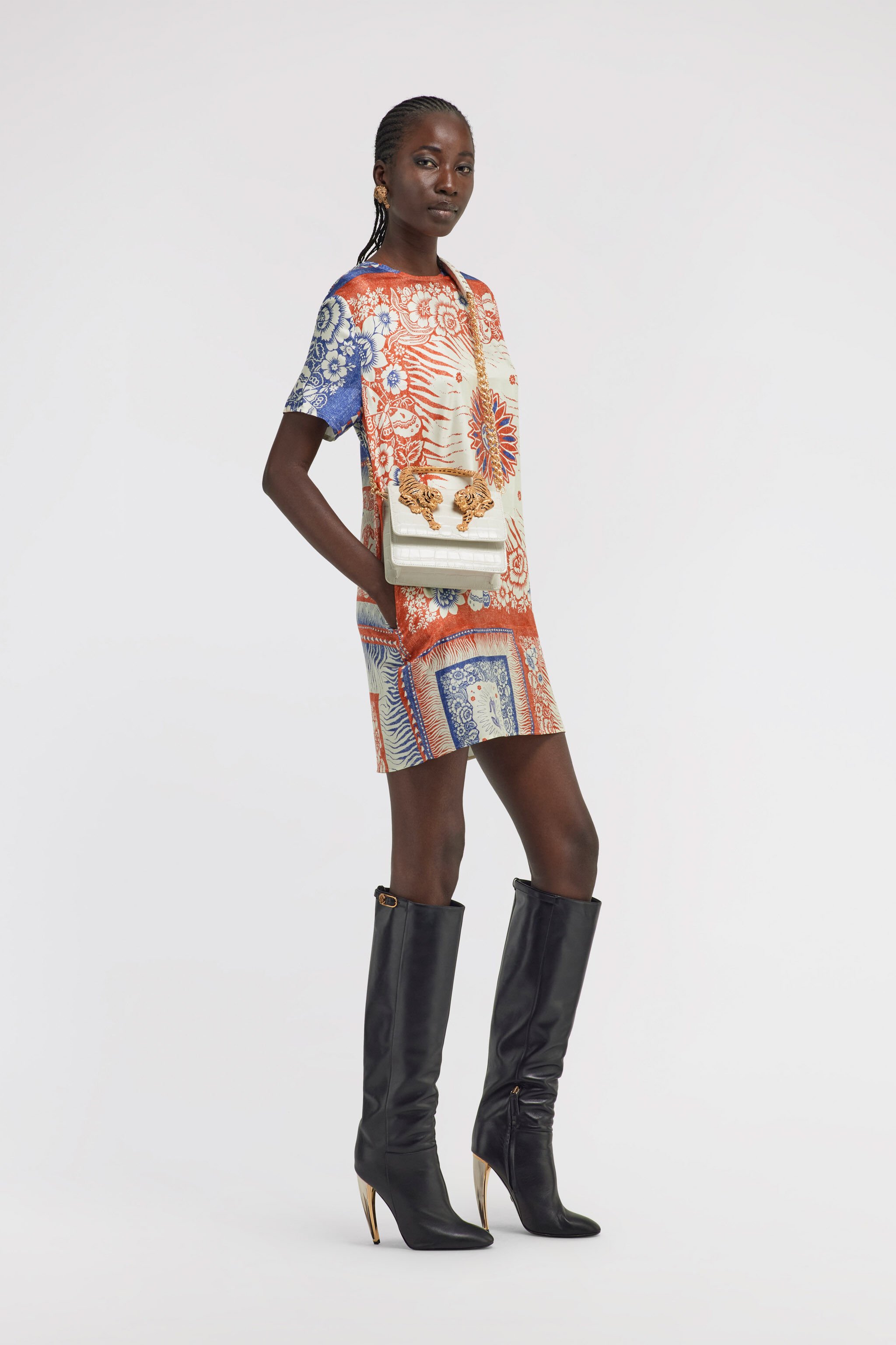 RC Bandana Print Dress Blue TKT101-4QN05