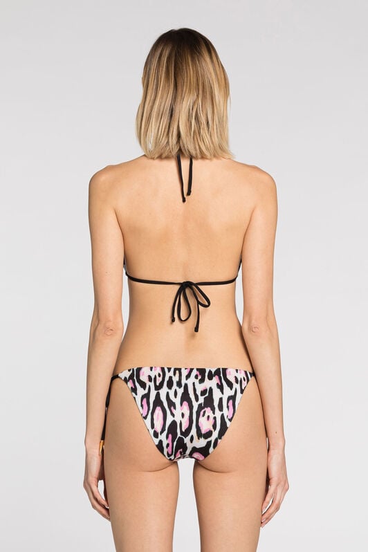 RC Leopard-print teeth-pendant bikini top MULTICOLOR QKW00G-LNF54
