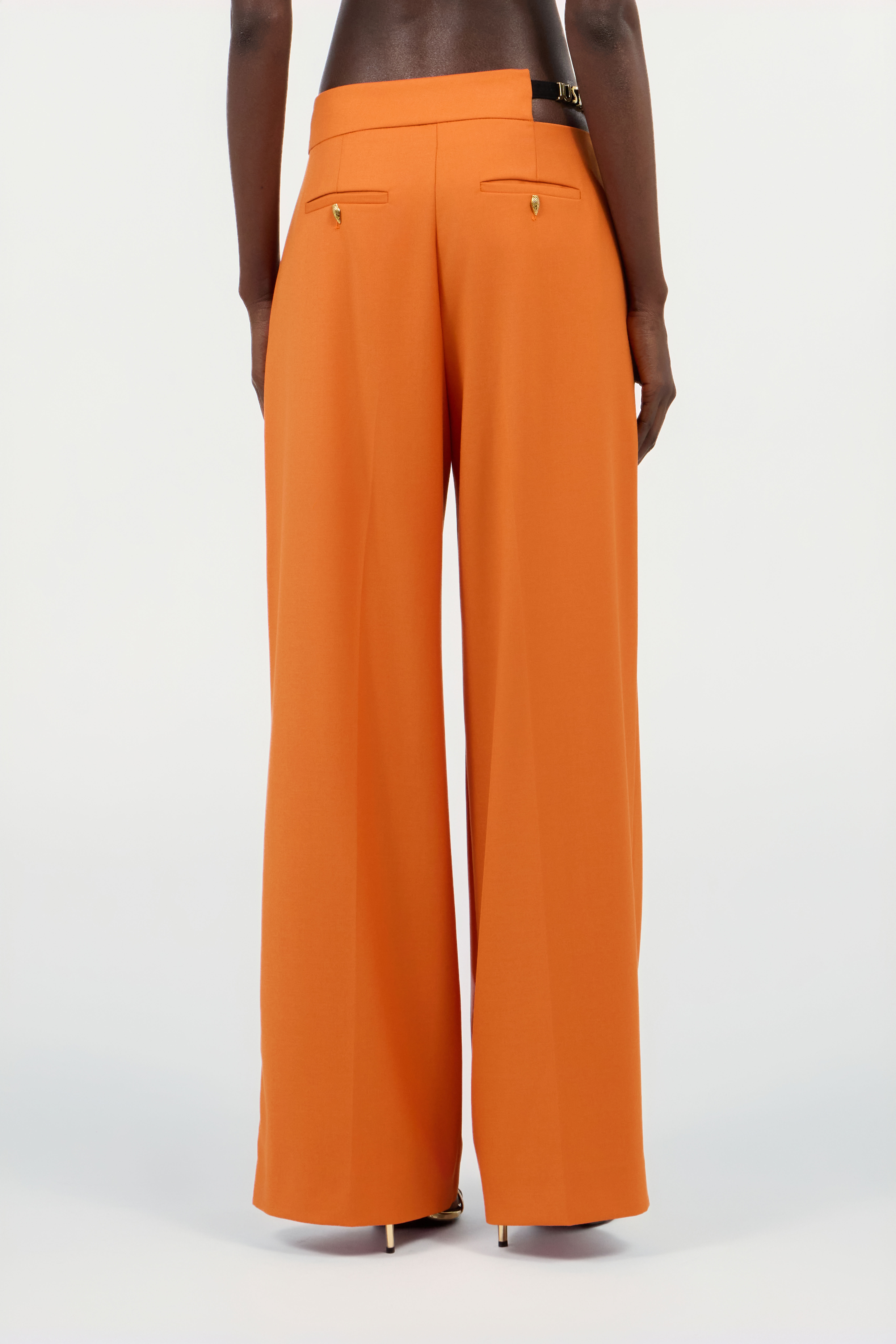 JC Orange Wide-Leg Trousers With Cut-Out ARANCIO UFT091-UF130