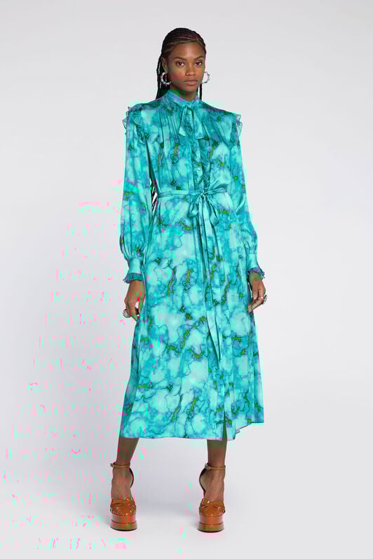 RC Marble-Print Shirt Dress RC Marble-Print Shirt Dress Light blue RKT106-SZH62