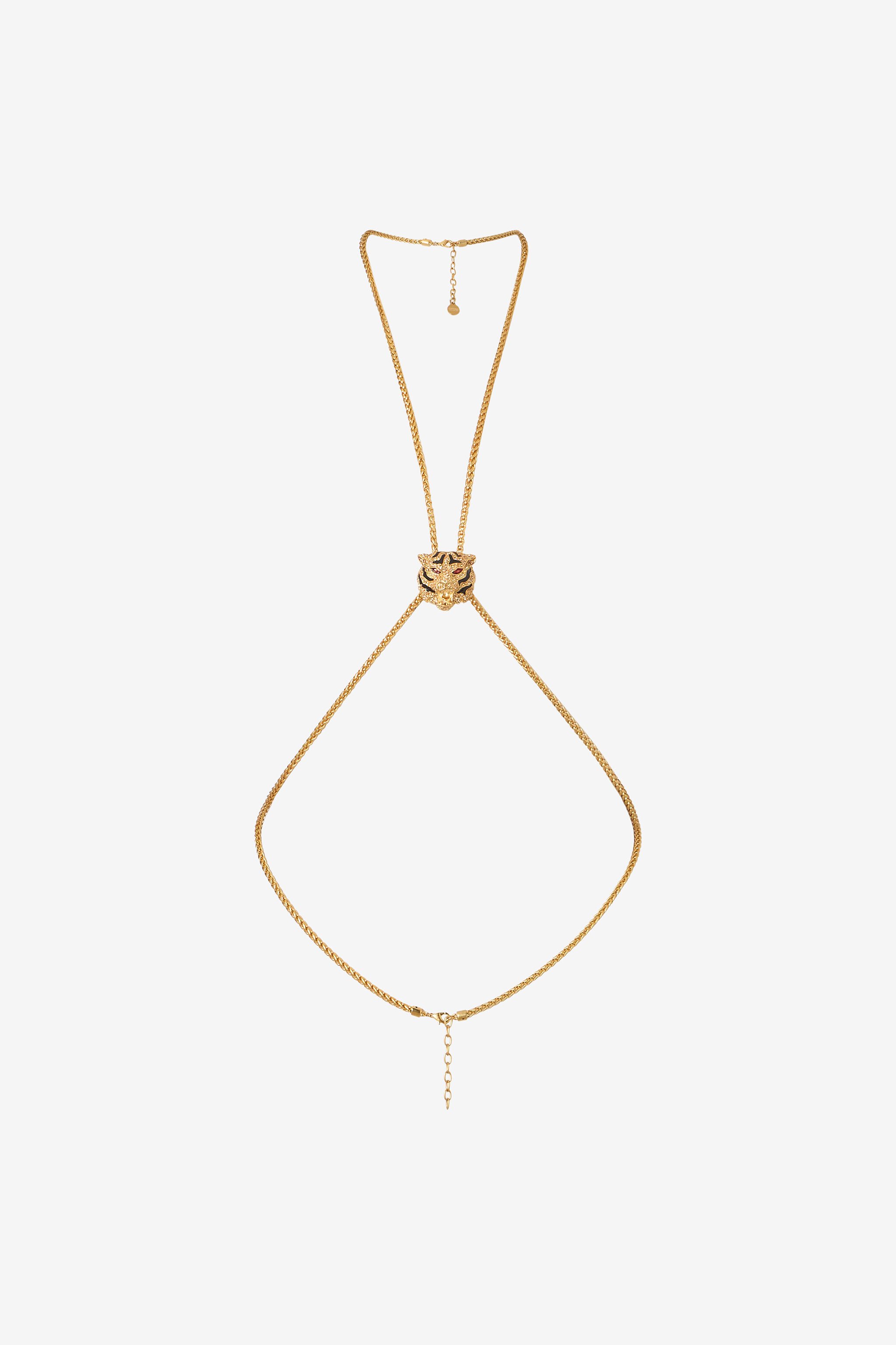 RC Necklace With Tiger Head Gold UKG019-AM061