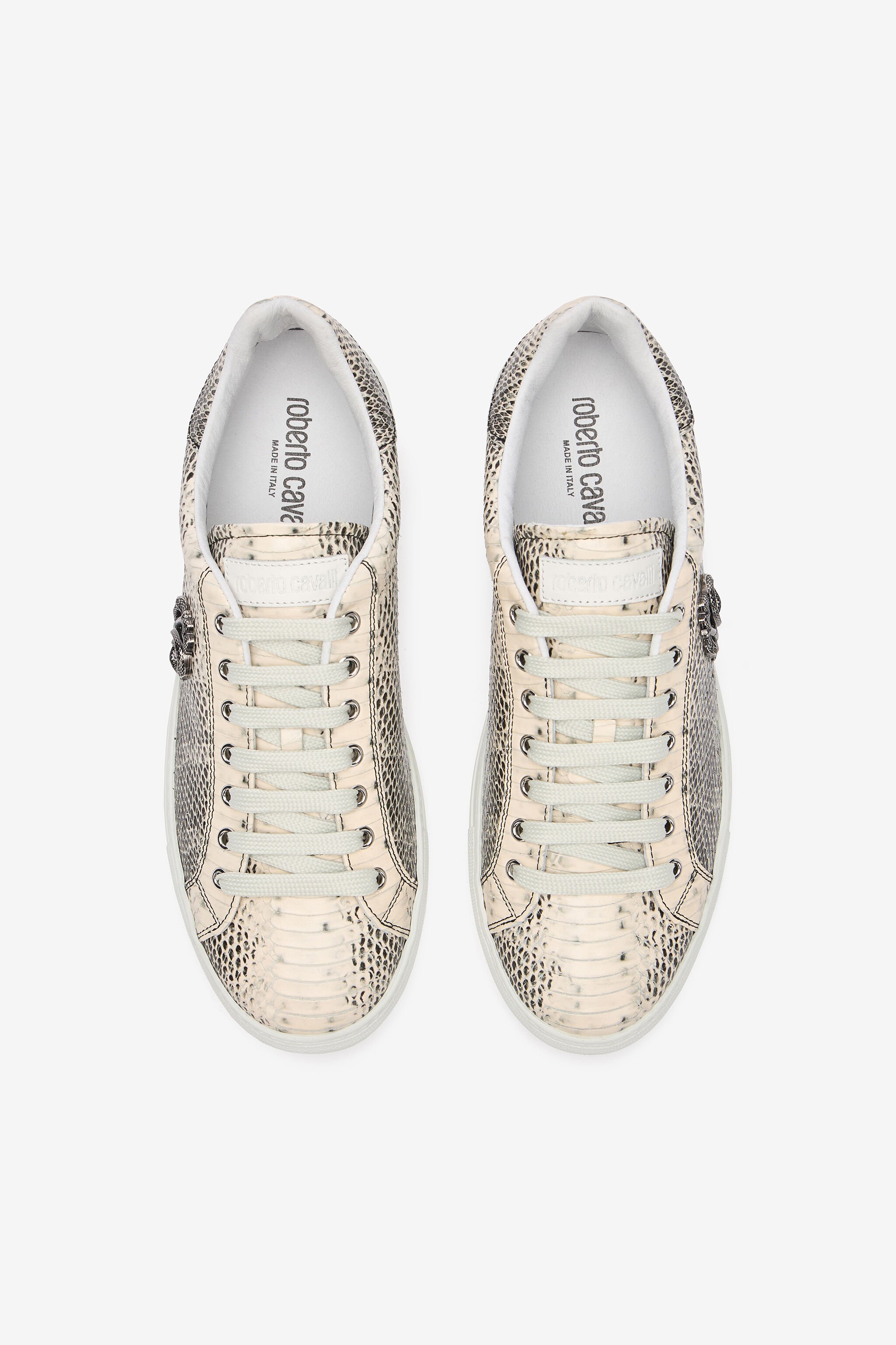 RC Sneakers With Cobra Print Ivory URS063-PZU07