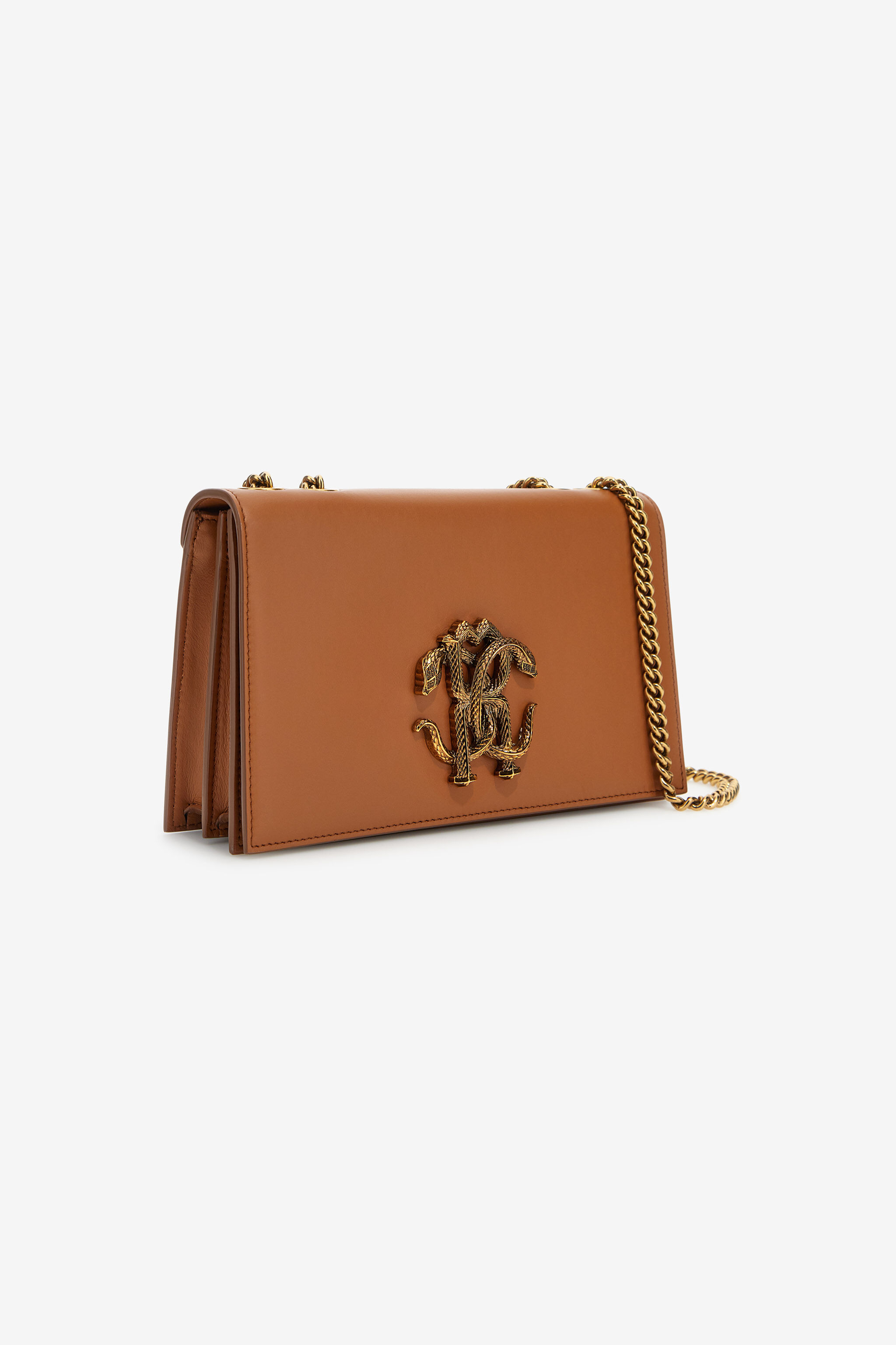RC Shoulder bag with Monogram Mirror Snake Brown SKB120-PZ172