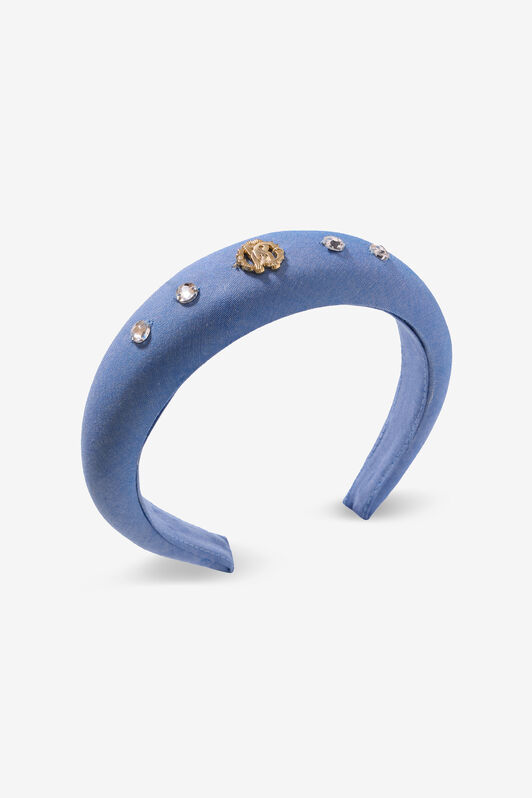 JU Cerchietto Maculato Con Monogram RC MEDIUM BLUE UJI00D-DL013