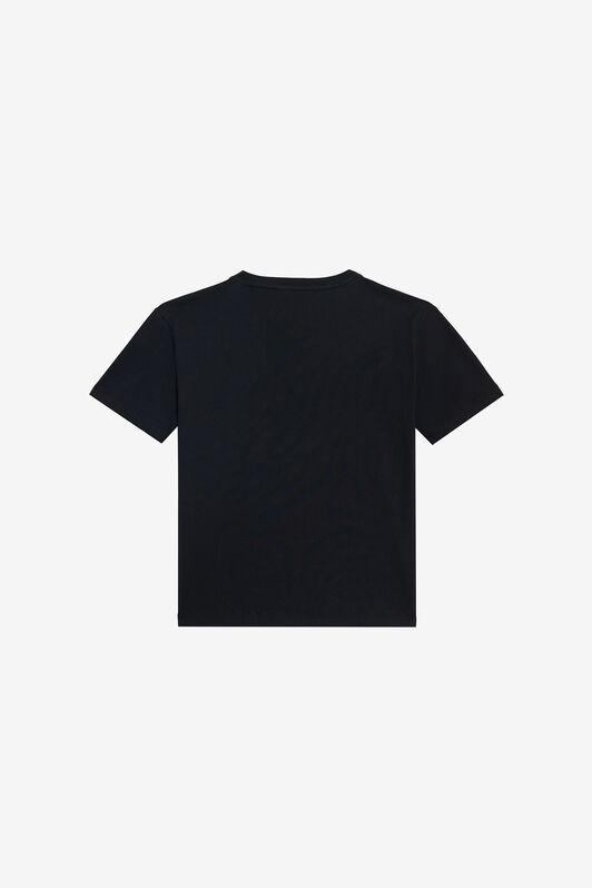 JU T-Shirt Nera Con Stampa Logata BLACK VJT60B-JD001