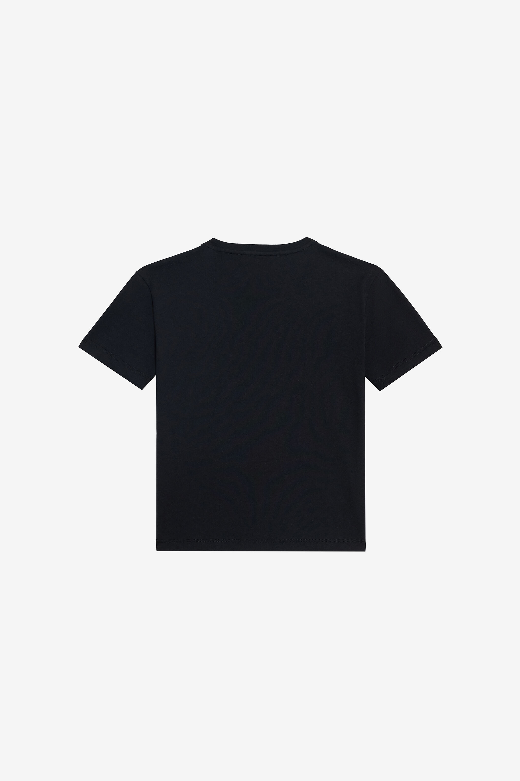 JU T-Shirt Nera Con Stampa Logata BLACK VJT60B-JD001
