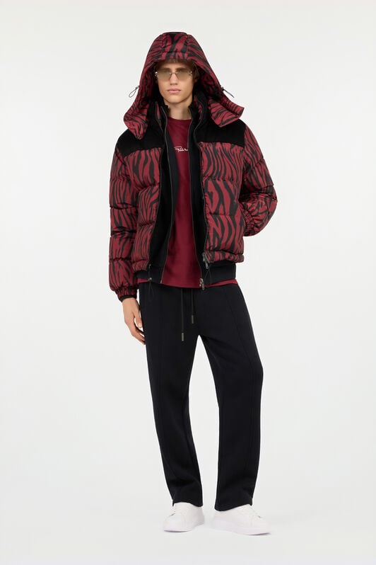 RC Zebra Print Down Jacket RED/BLACK ROT80G-OQS30