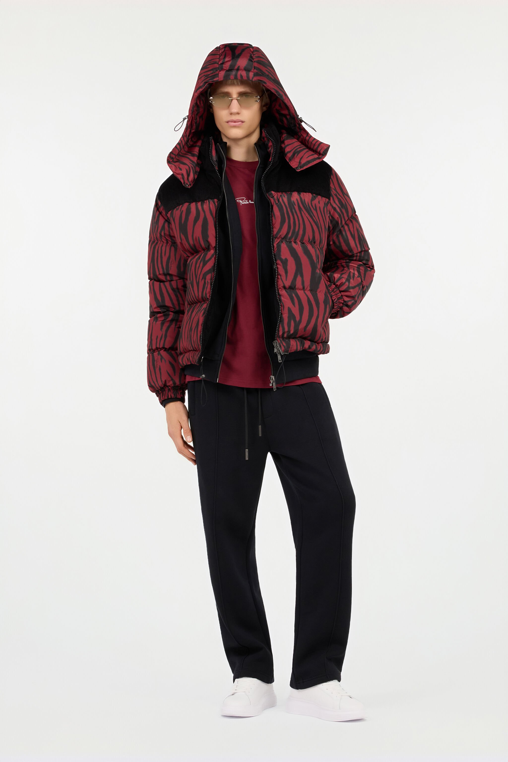 RC Zebra Print Down Jacket RED/BLACK ROT80G-OQS30